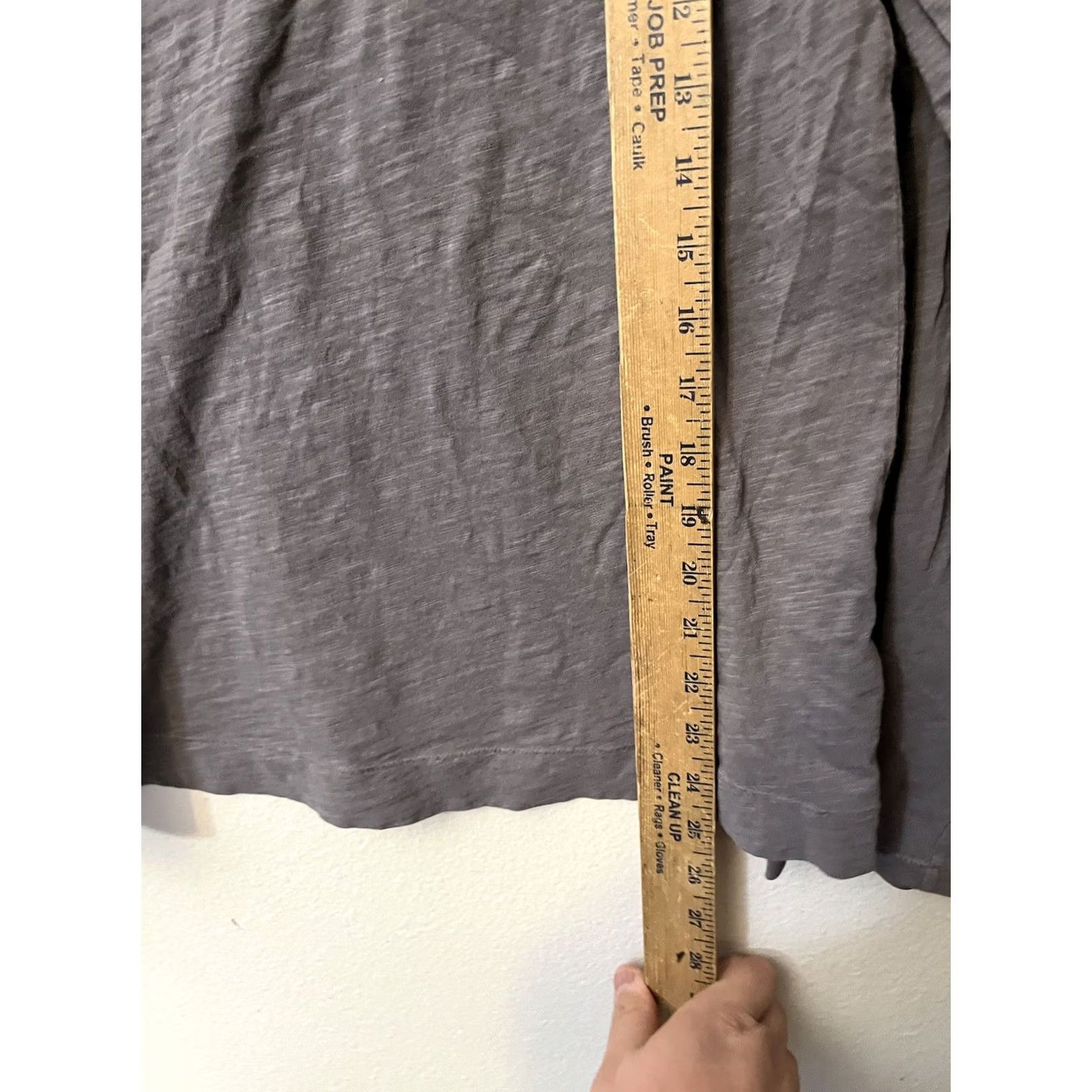 Ann Taylor Ann Taylor LOFT Womens Shirt Gray Scoop Ruffle Long Sleeve Large Size L / US 10 / IT 46 - 4 Thumbnail