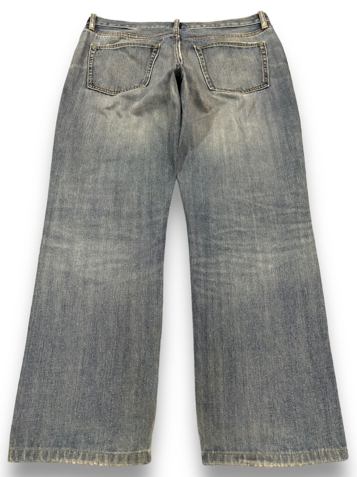 Uniqlo Vintage Y2K Uniqlo Blue Wash Loose Fit Distressed Jeans Size US 35 - 2 Thumbnail