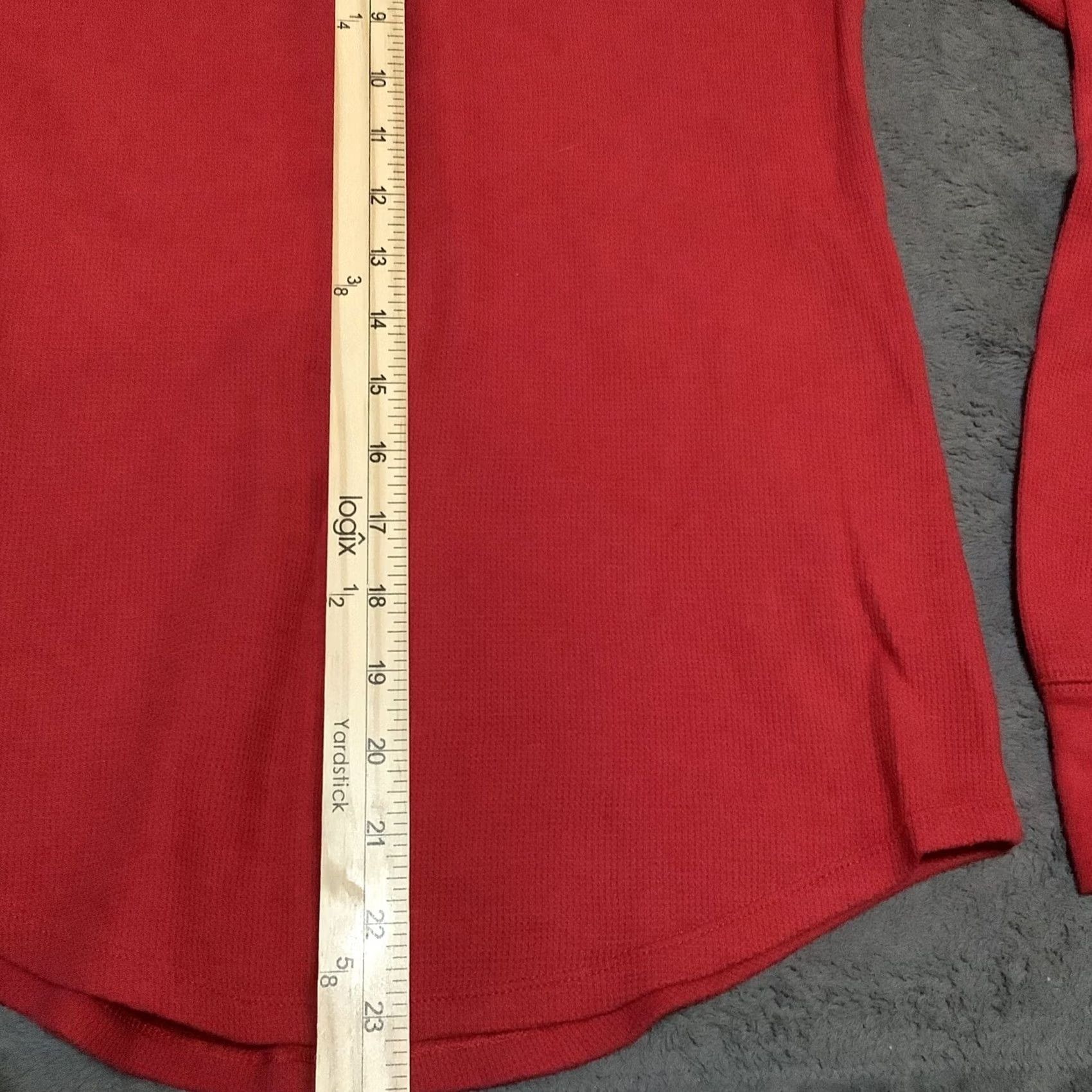 Victoria's Secret PINK by Victoria's Secret Sleep Shirt Women’s Size M Red Cotton Blend Thermal Long Sleeve Round Neck Nightwear Women Adults M Shirt Size M / US 6-8 / IT 42-44 - 4 Thumbnail