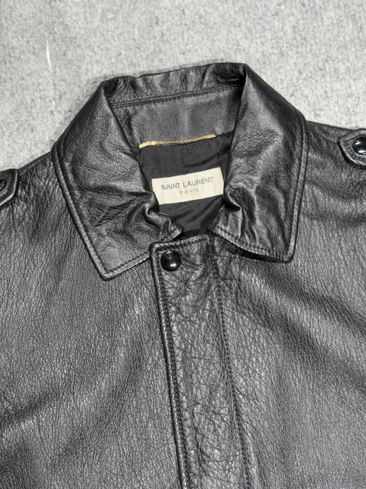 Hedi Slimane × Saint Laurent Paris AW15 Unseen Saint Laurent - Hedi Slimane - Leather Vest Size US S / EU 44-46 / 1 - 5 Thumbnail