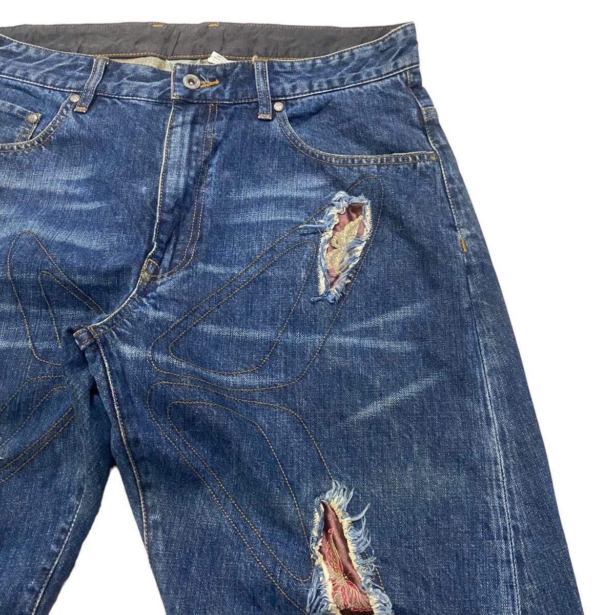 Fiberops FIBEROPS Denim Patchwork Jeans Size US 34 / EU 50 - 5 Thumbnail