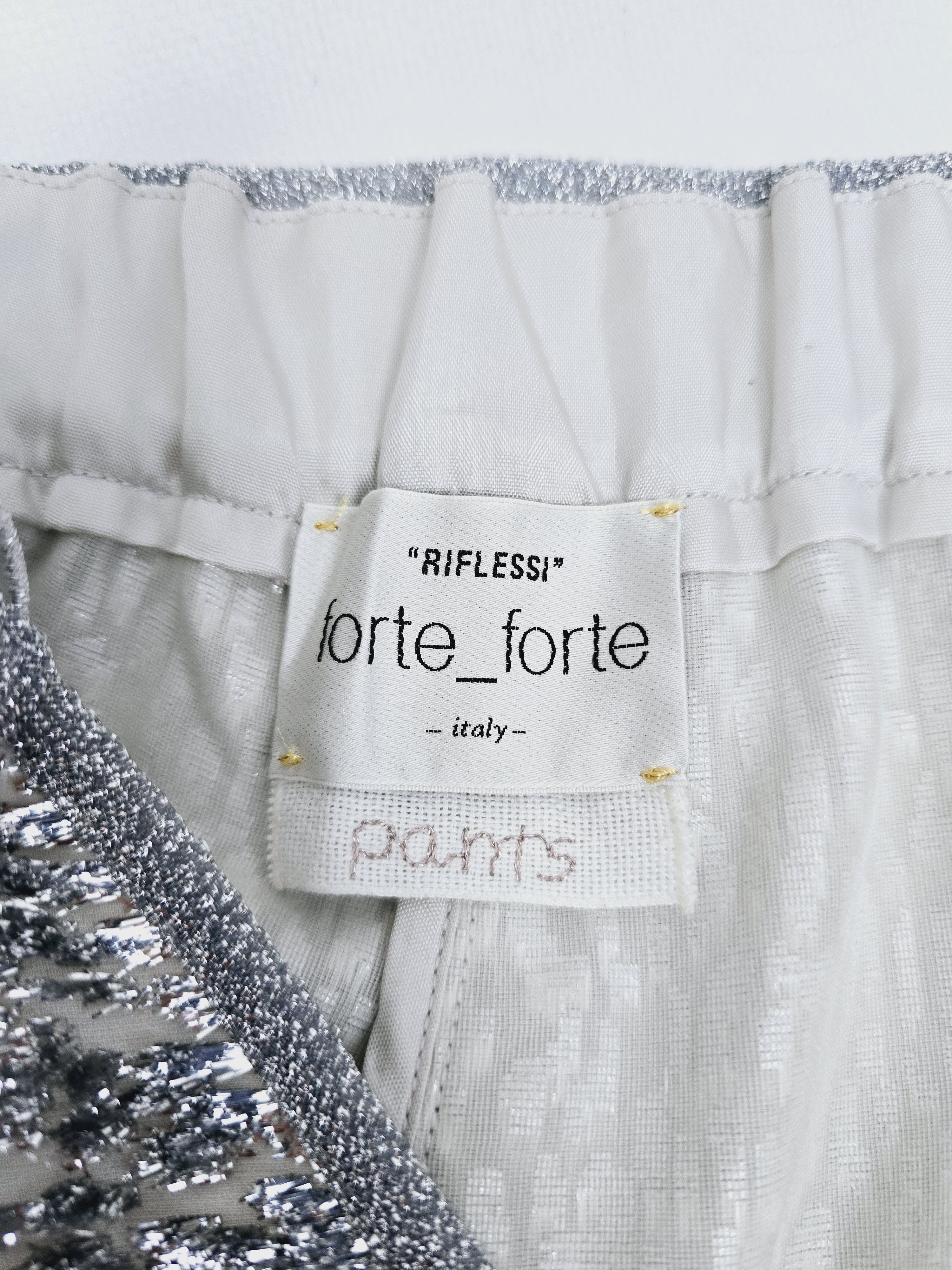 forte_forte Forte Forte "Riflessi" Metallic Wide-Leg Pants Size 26" / US 2 / IT 38 - 13 Thumbnail