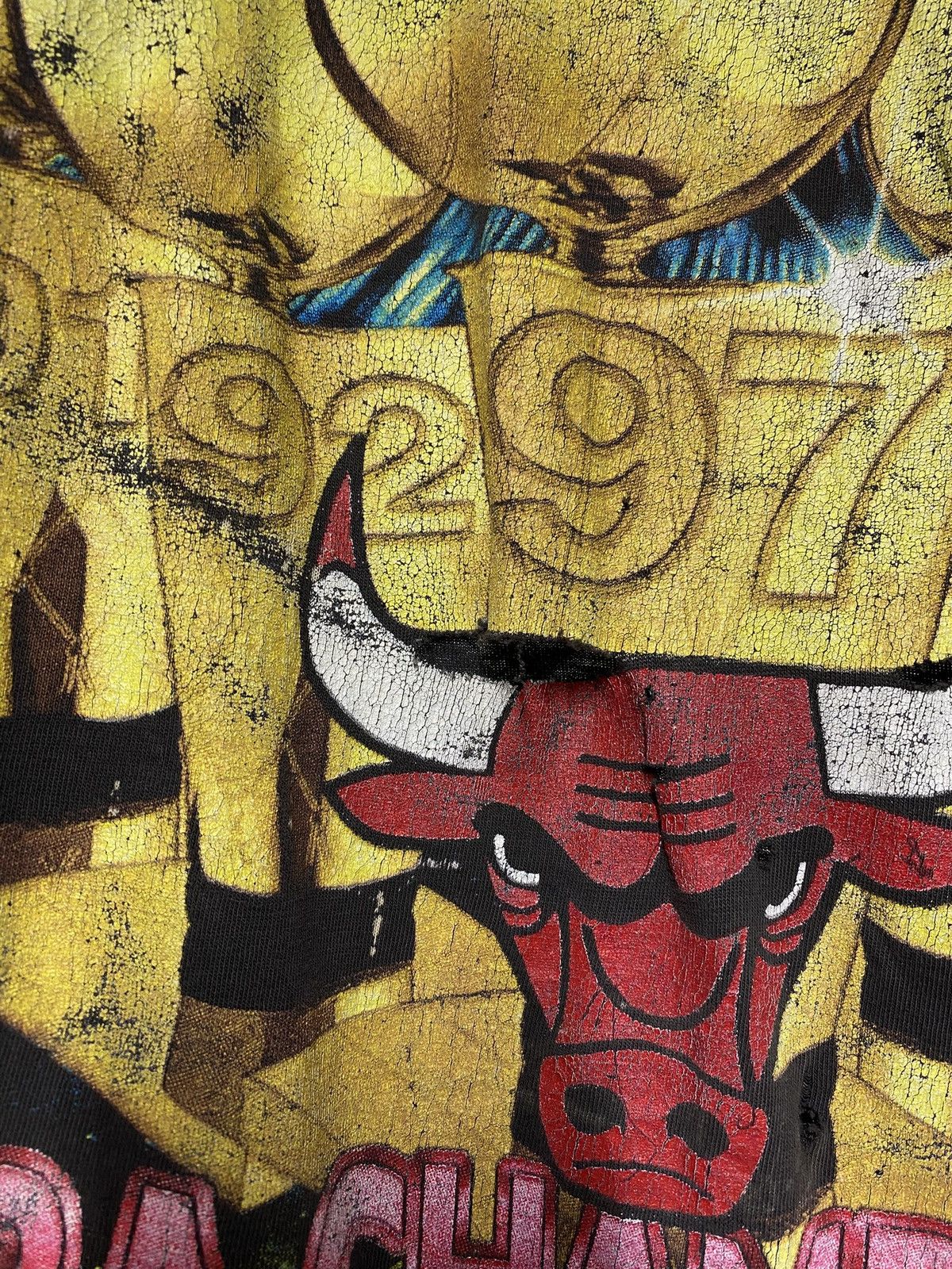 Vintage Vintage 90’s Chicago Bulls Rap T-Shirt Vtg Michael Jordan 2X Size US XXL / EU 58 / 5 - 8 Thumbnail