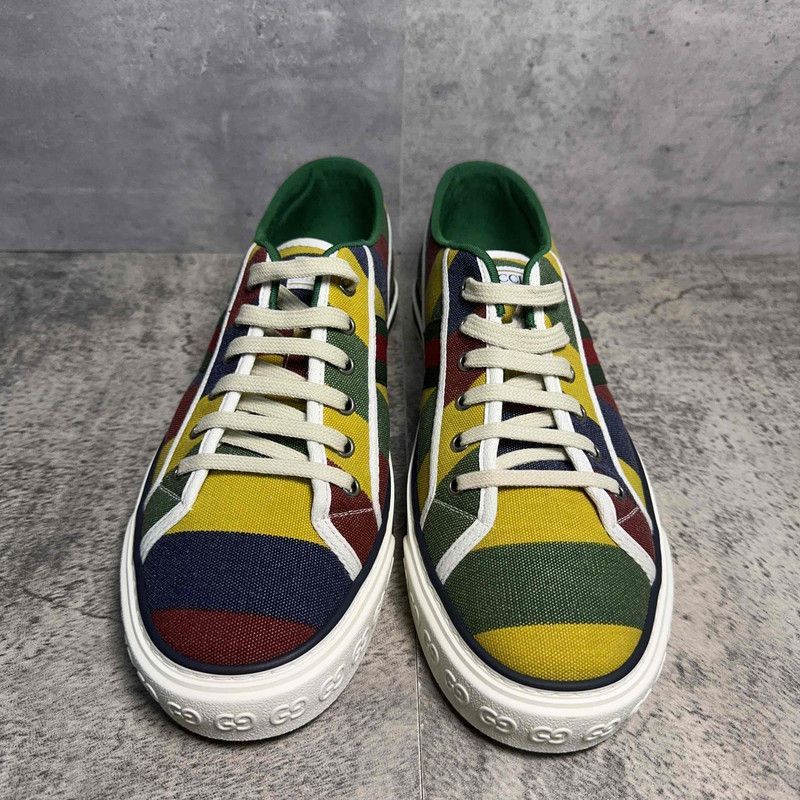 Gucci Gucci 1977 Tennis Colorful Canvas Fashion Sneakers - Size US 10.5 / EU 43-44 - 2 Thumbnail