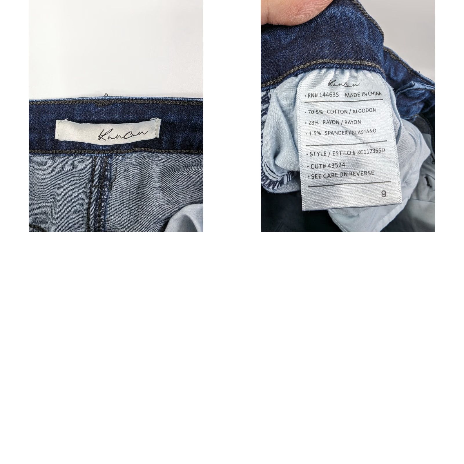 Vintage KanCan Jeans Skinny High Rise Dark Wash Size 9 Blue Denim Slim Regular Women KC11235SD Size 30" / US 8 / IT 44 - 8 Thumbnail