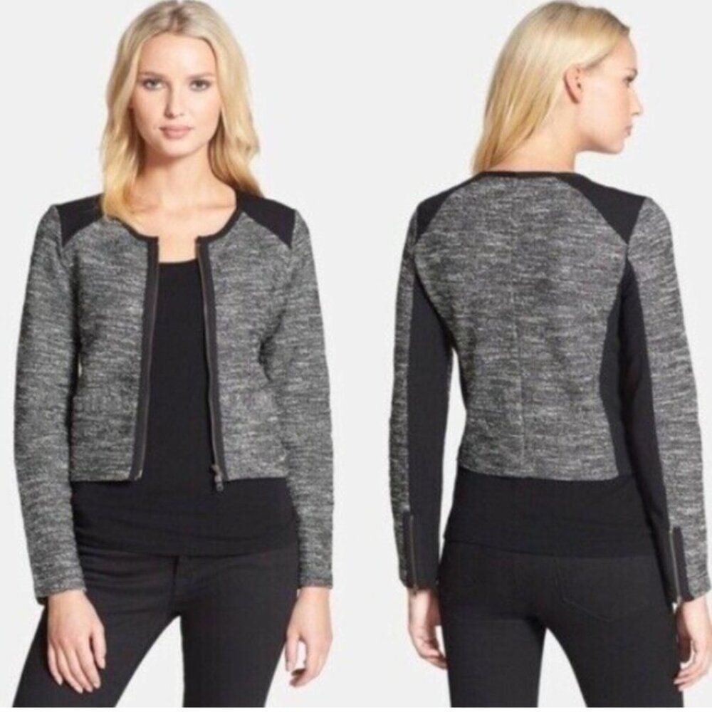 Eileen Fisher Eileen Fisher Cardigan Zip Front Jacket 2X Black Tweed Stret Size XXL / US 16-18 / IT 52-54 - 12 Thumbnail