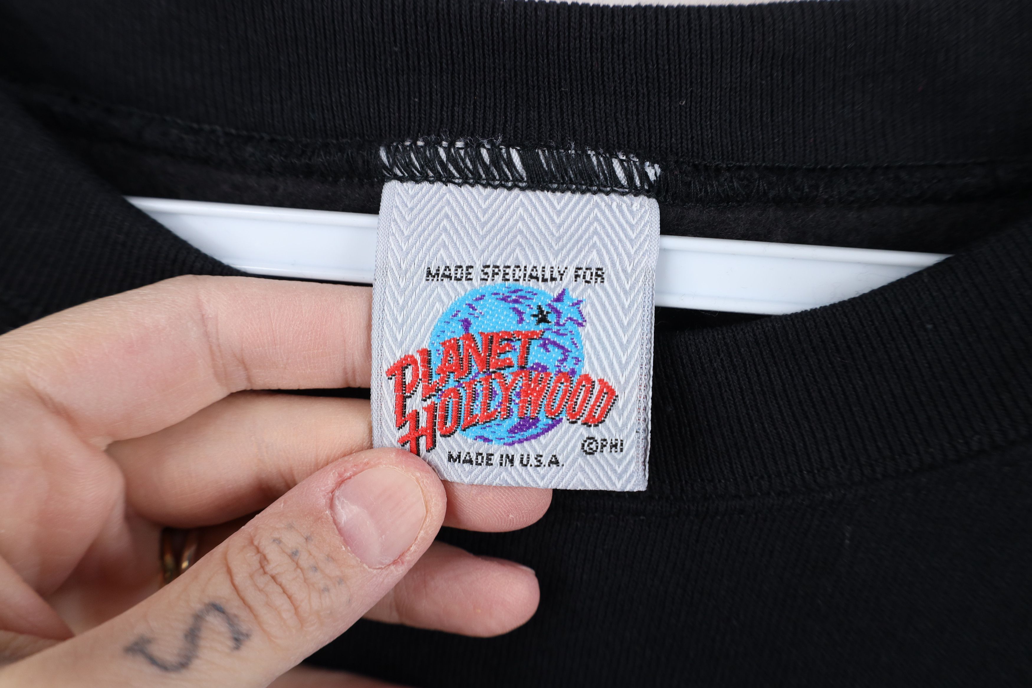 Vintage Vintage 90s Planet Hollywood Las Vegas Sweatshirt Black USA Size US L / EU 52-54 / 3 - 5 Thumbnail