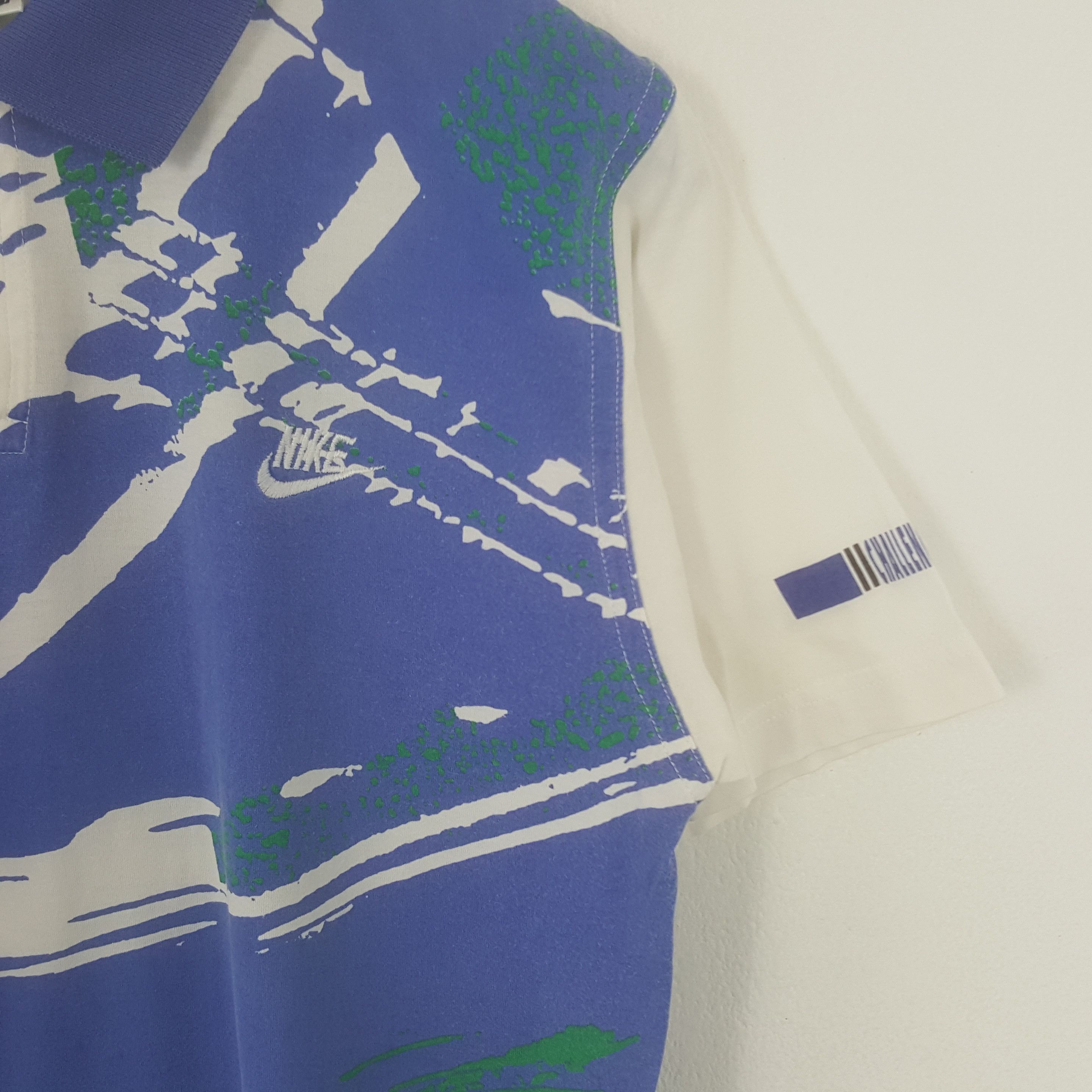 Nike × Vintage Vintage Nike Challenge Court Sportwear Polo Shirt Size US M / EU 48-50 / 2 - 2 Thumbnail