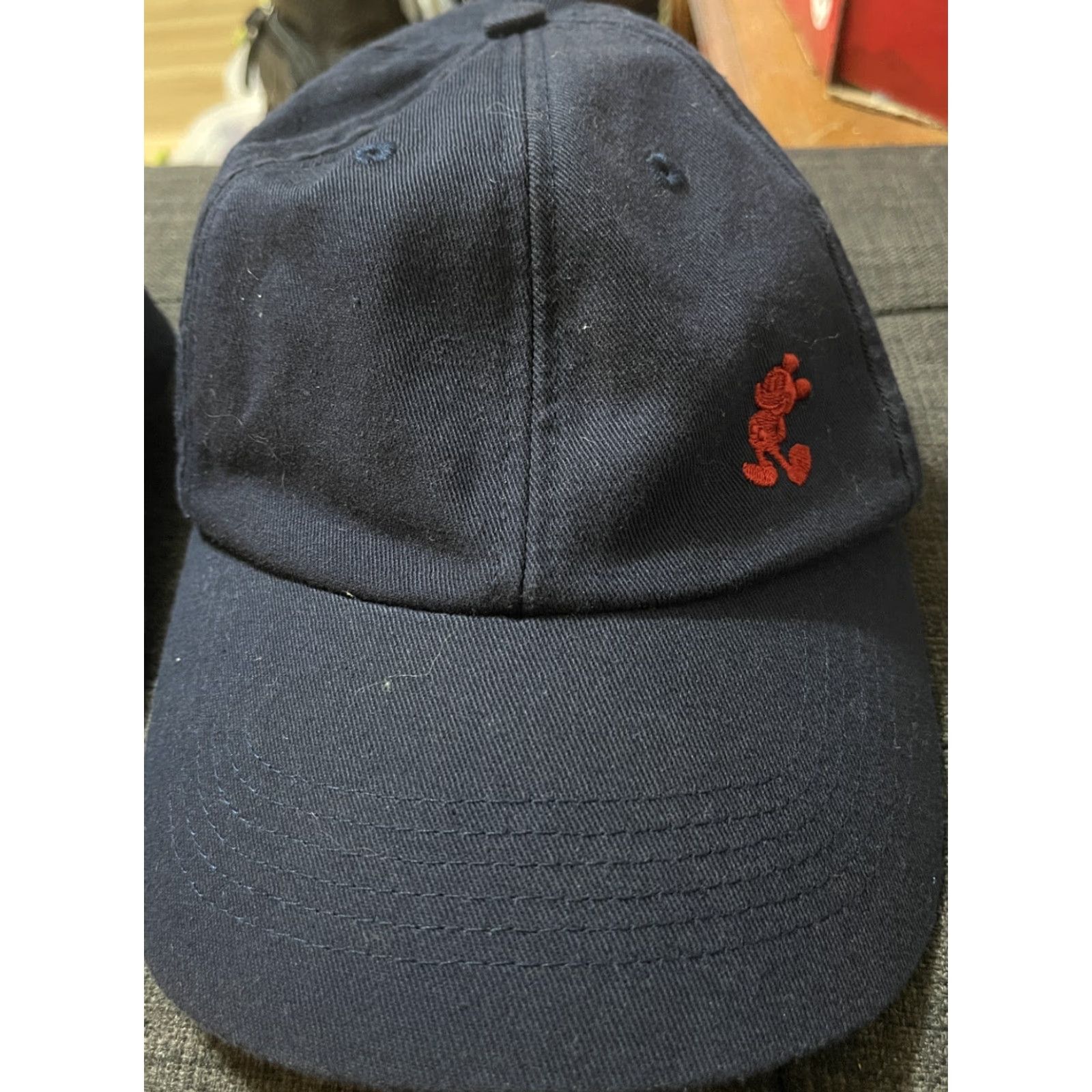 Disney VINTAGE Walt Disney World 71 Mickey Mouse Hat & Mickey Cap Navy Blue Adjustable Baseball Cap Men Adjustable Blue Disney Parks Authentic Cotton Mens Size ONE SIZE - 3 Thumbnail