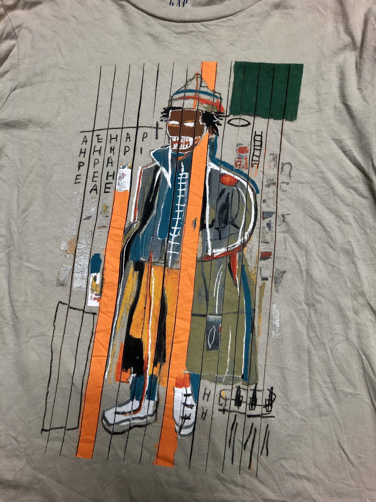 If Six Was Nine × Jean-Michel Basquiat Vintage Jean Michel Basquiat x Gap Long Sleeve Tee Shirt Size US XS / EU 42 / 0 - 3 Thumbnail
