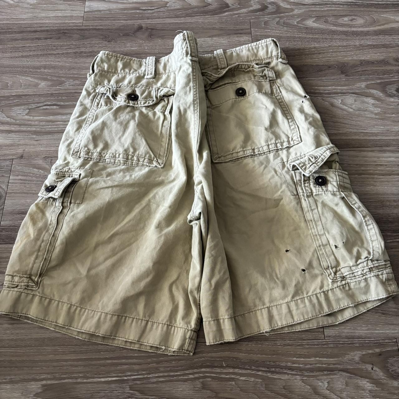 Vintage Crazy Vintage Y2K/2000s Baggy Khaki Streetwear Skater Style Cargo Shorts! Size 42 Size US 42 / EU 58 - 6 Thumbnail