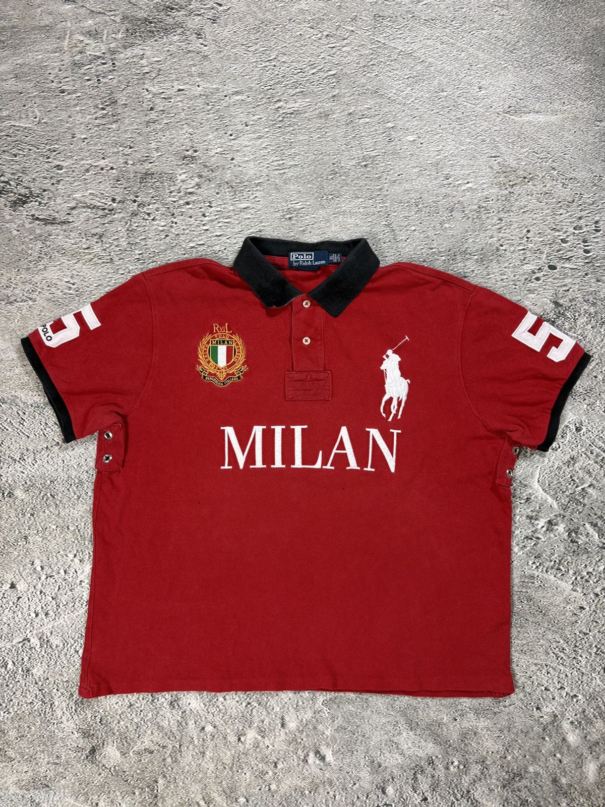 Ralph Lauren MILAN ポロシャツ レッド Ralph Lauren Milan Big Pony Polo Shirt - Extra Large | eBay