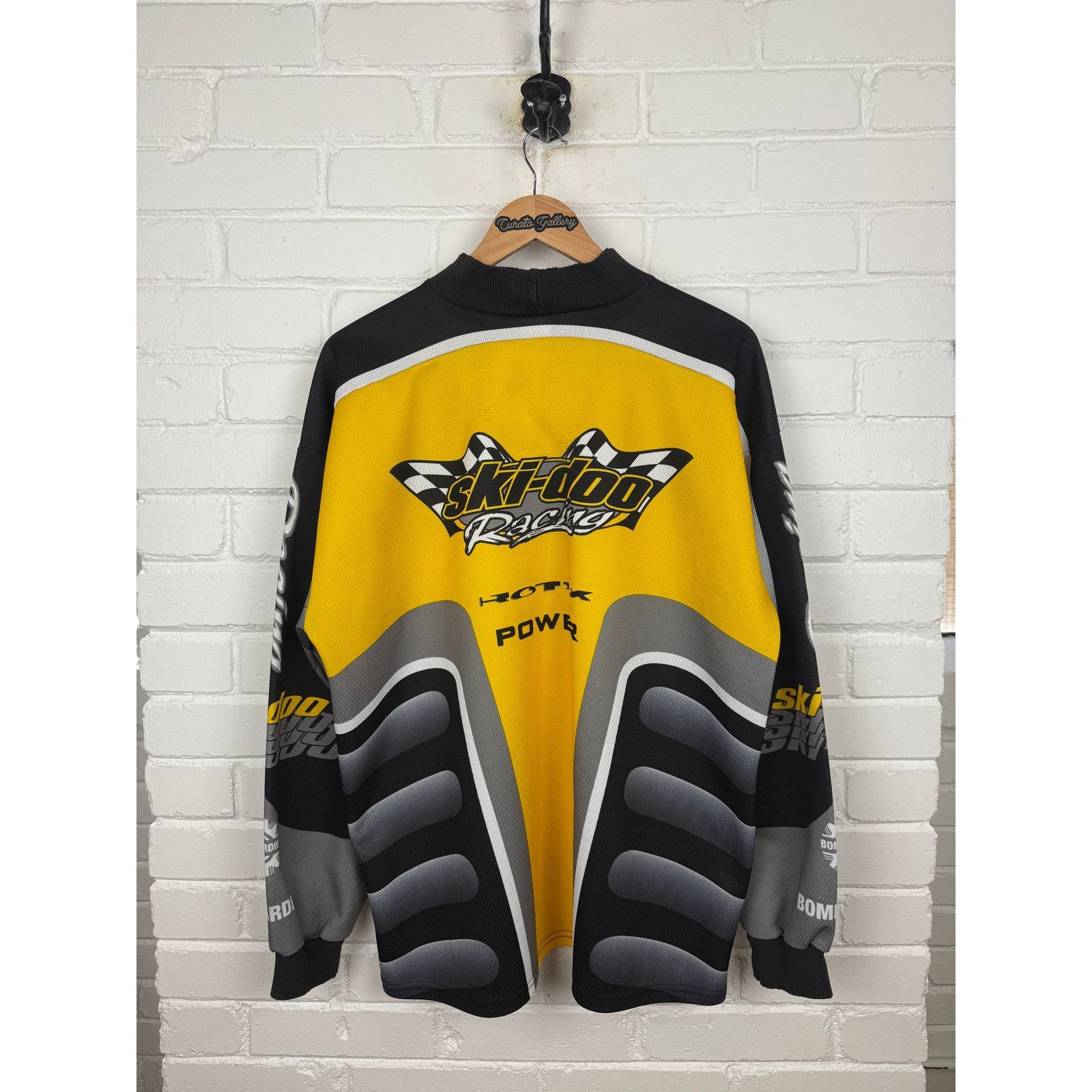 Vintage Vintage 90s Ski Doo Racing Rotax Power Snow Gear XL Yellow Size US XL / EU 56 / 4 - 2 Thumbnail