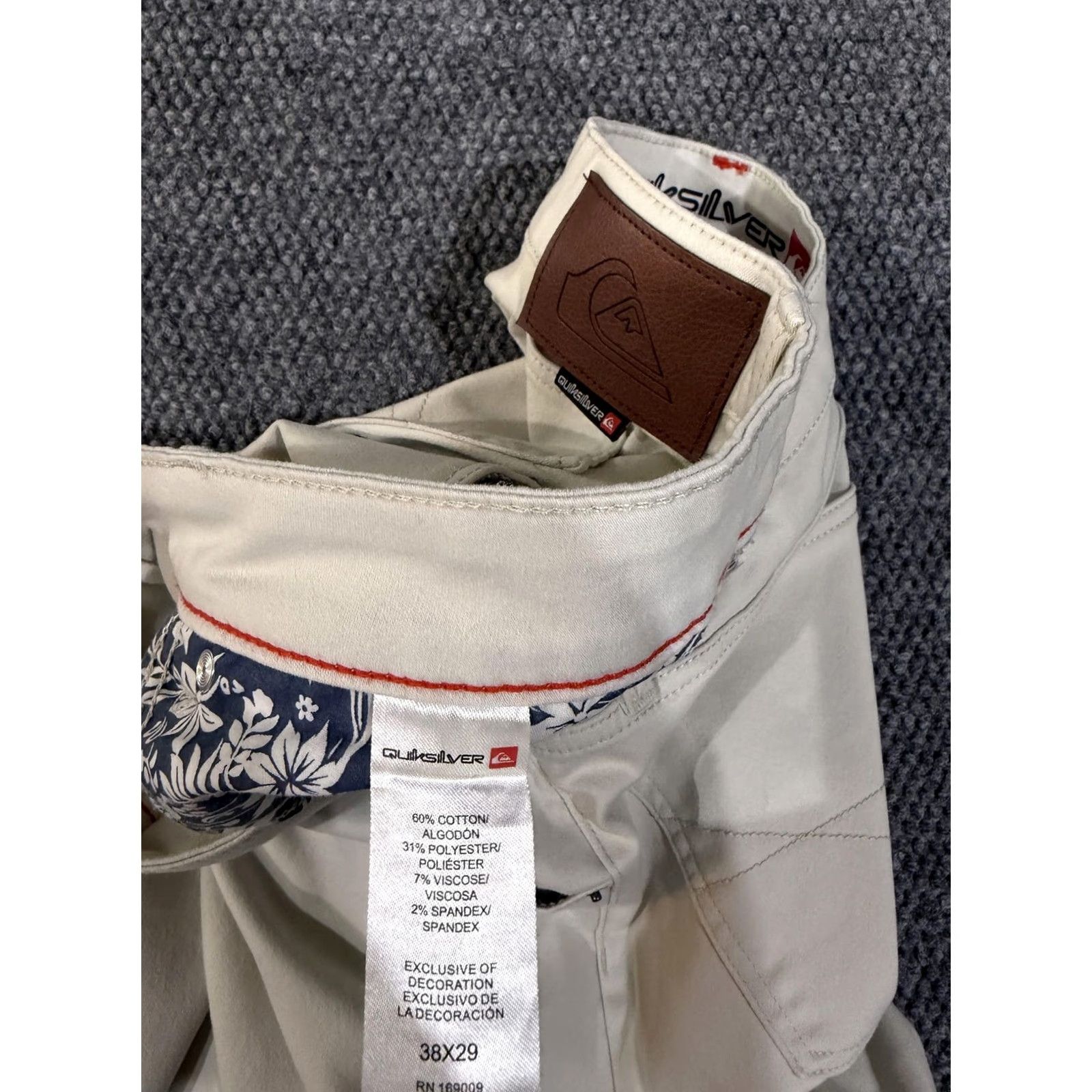 Quiksilver Quiksilver Jeans Mens 38x29 White Regular Fit Straight Leg Stretch Denim Pants Size US 38 / EU 54 - 7 Thumbnail