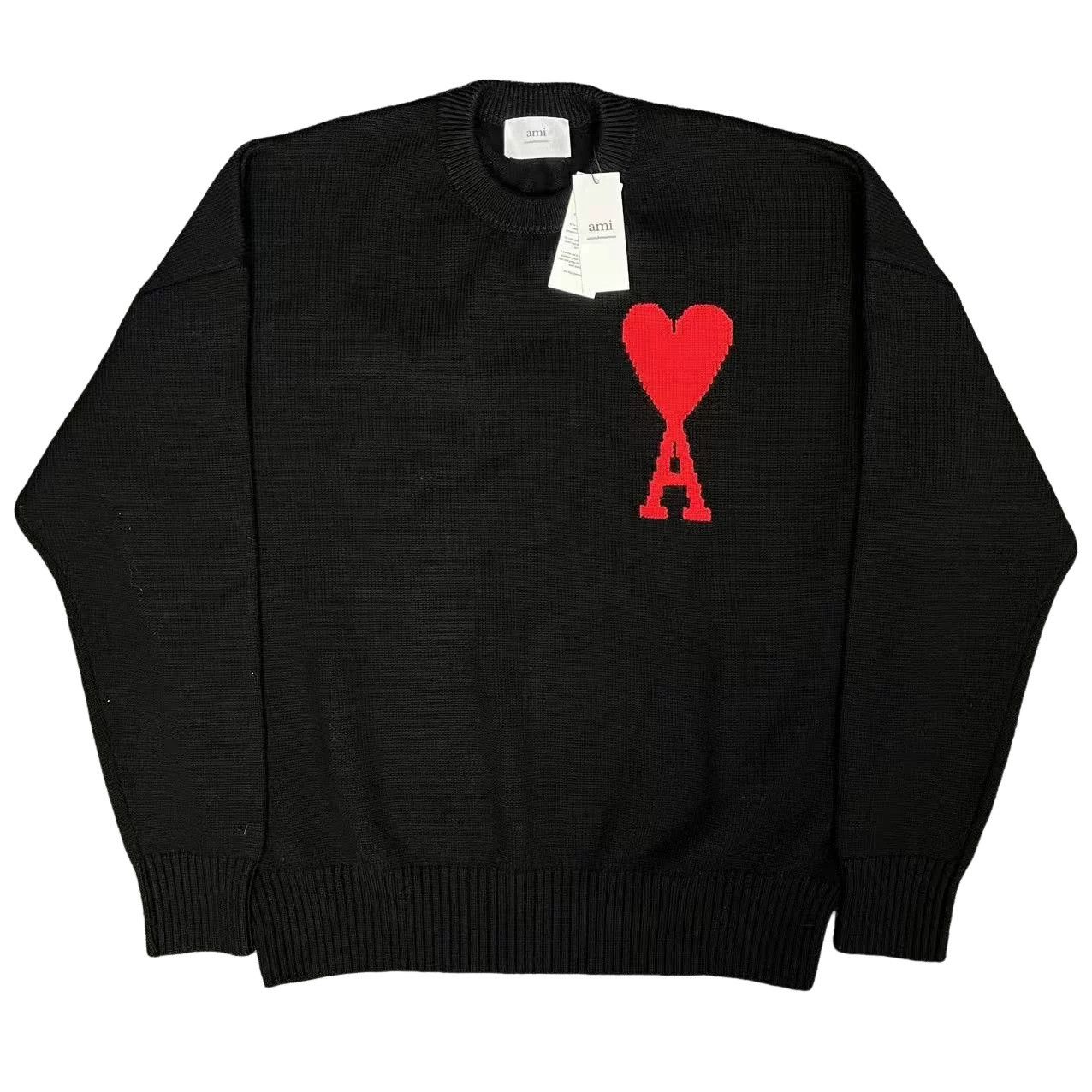 AMI AMI Red Heart Logo Sweater L Size US L / EU 52-54 / 3 - 1 Thumbnail