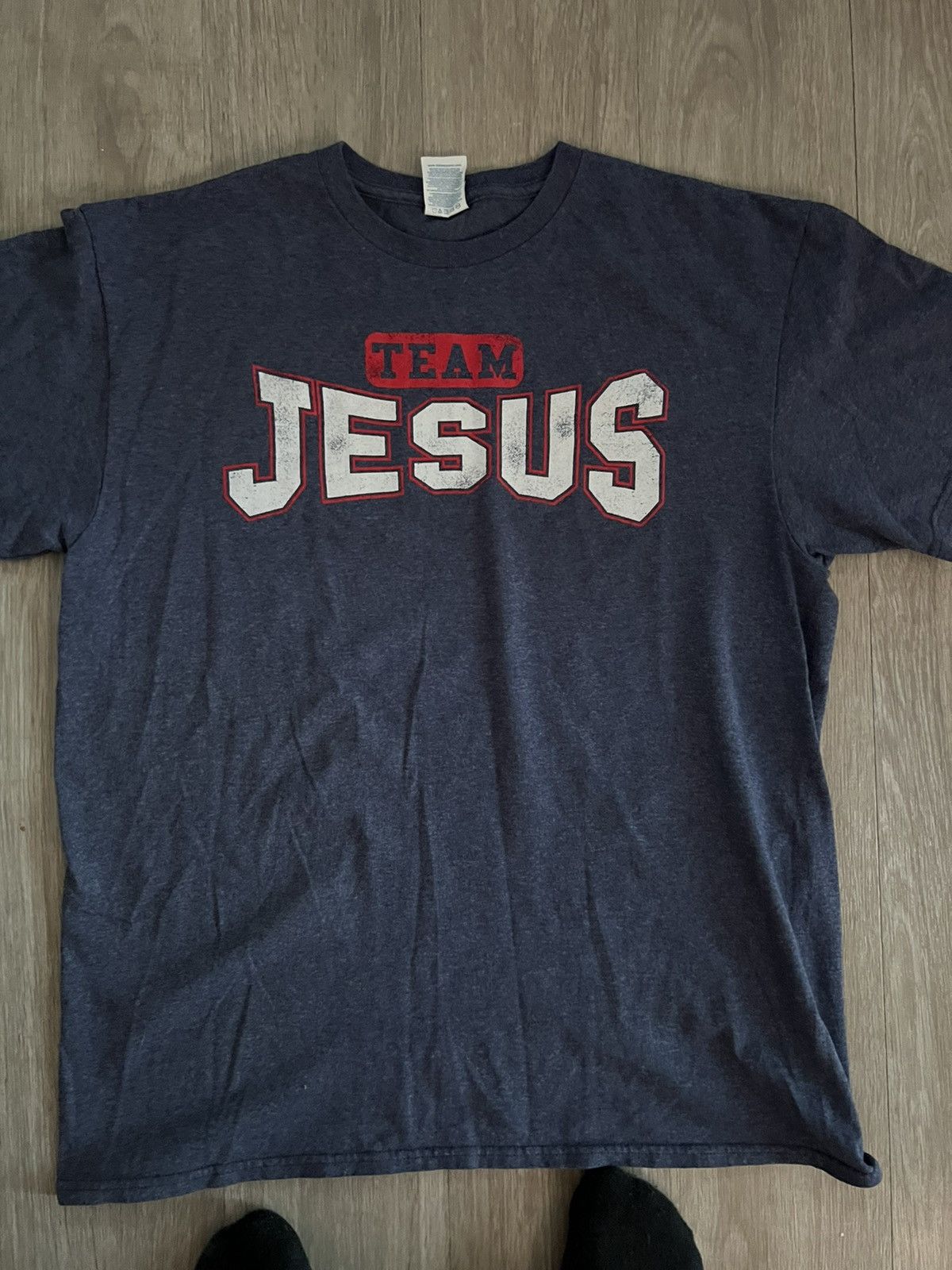 Vintage Vintage 00s Team Jesus Sports Flip Tee Size US M / EU 48-50 / 2 - 1 Thumbnail