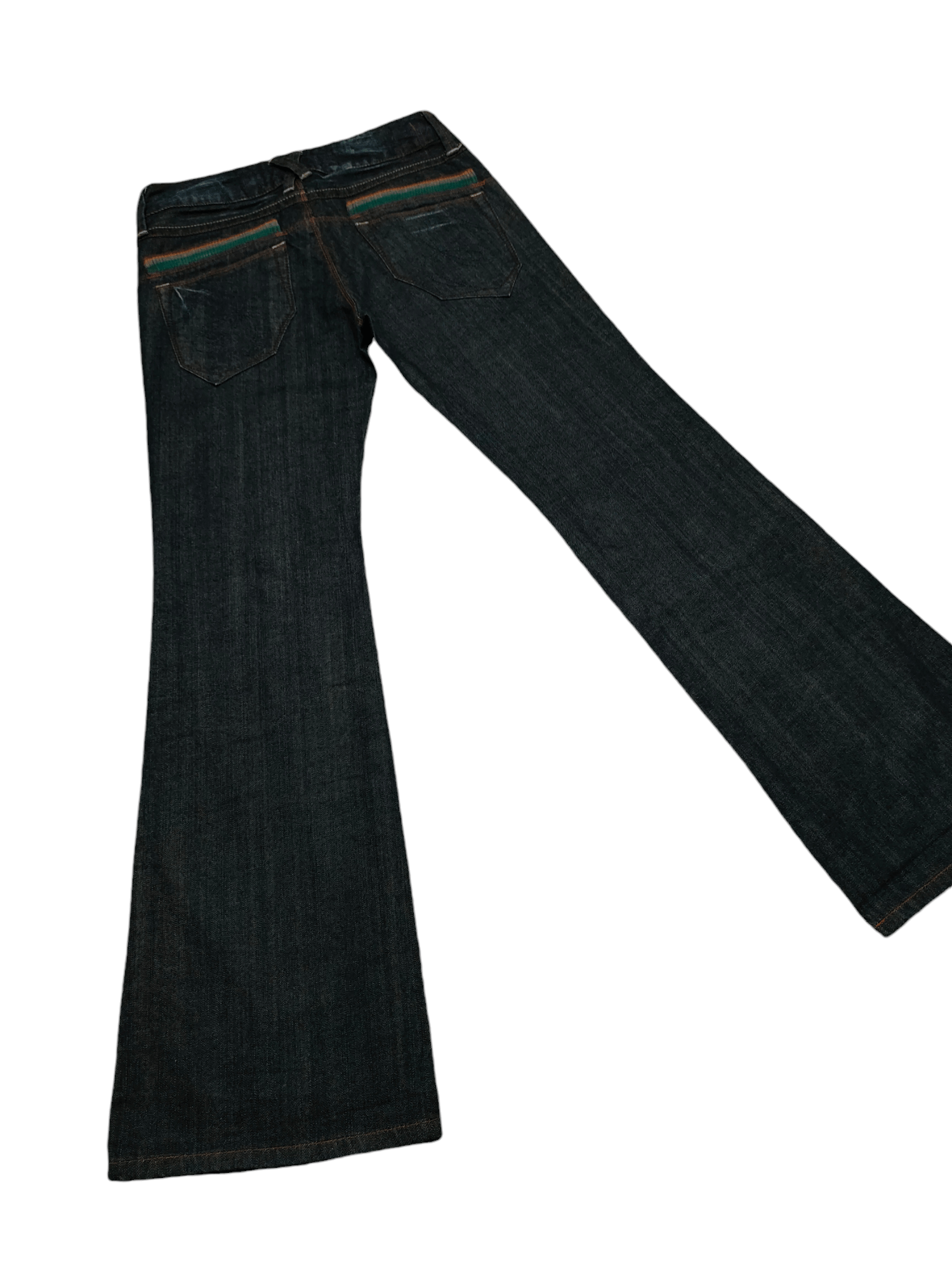 Le Grande Bleu (L.G.B.) Flare Jeans Et Boite Multi Pocket Embroidered Denim Bootcut Size US 30 / EU 46 - 15 Thumbnail