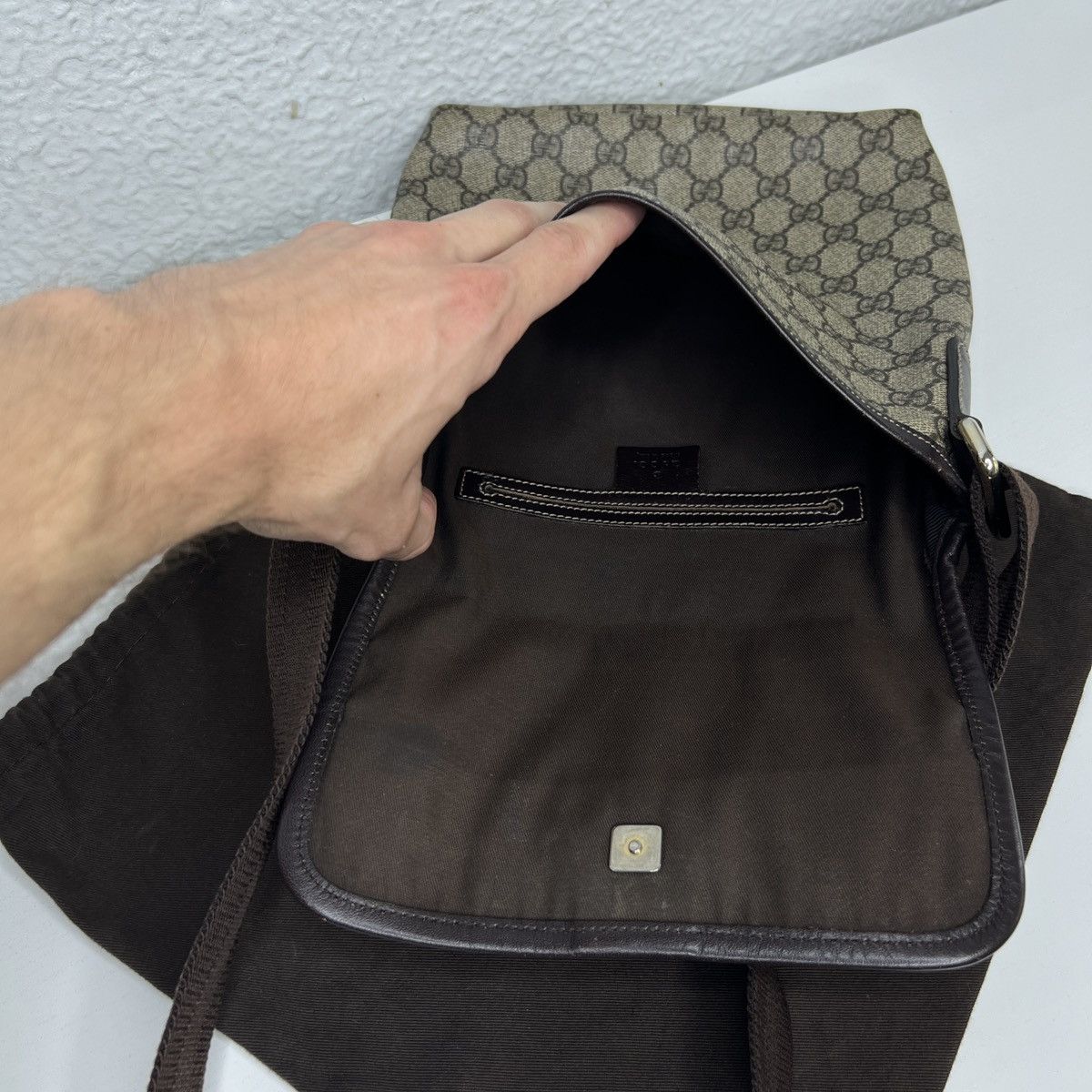 Gucci Gucci Messenger Bag Monogram GG Crossbody Shoulder Satchel Size ONE SIZE - 6 Thumbnail