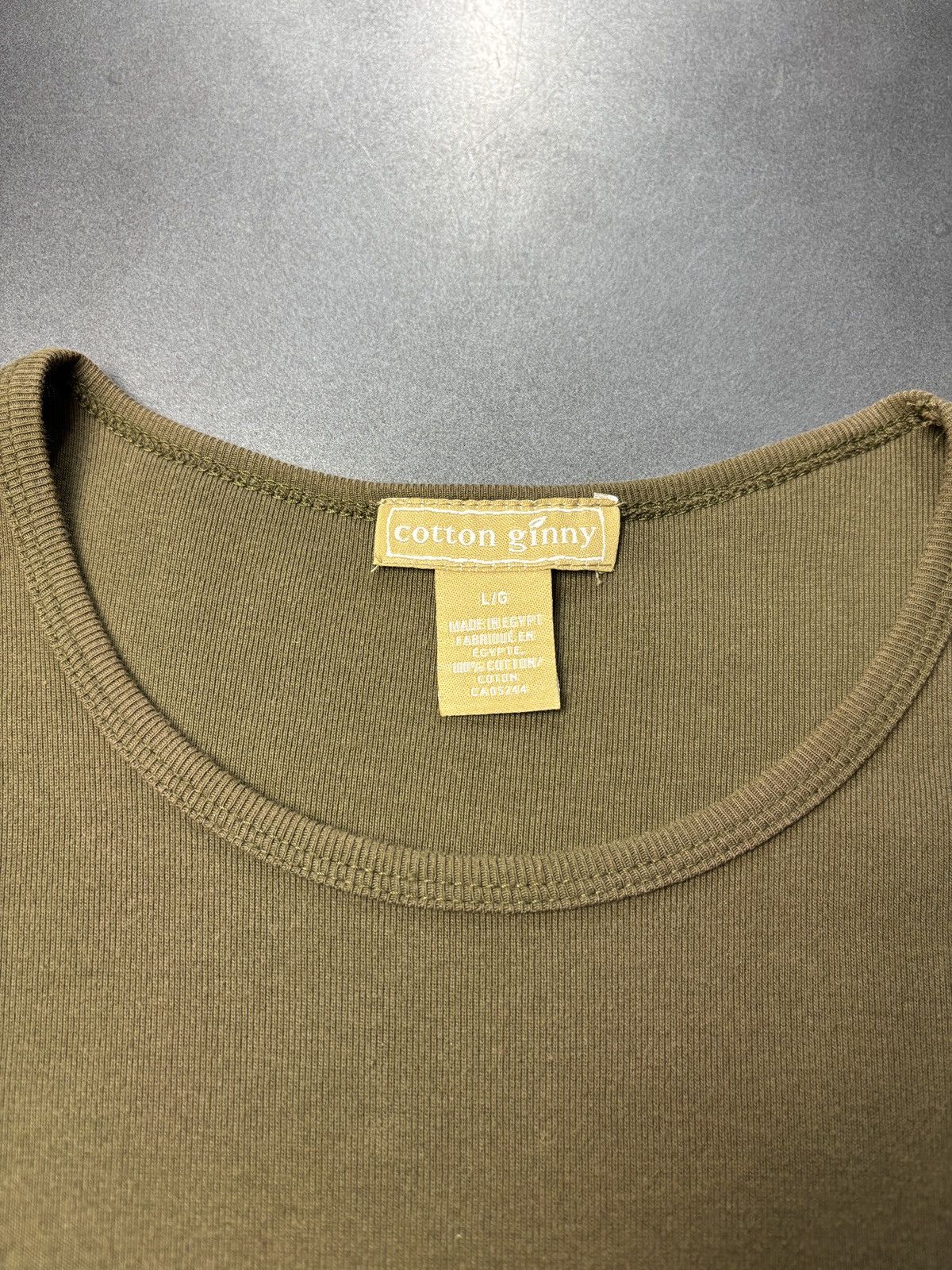 Vintage Y2K 2000s Vintage Tee Drab Olive Green Stretch Jil Sander Size L / US 10 / IT 46 - 5 Thumbnail