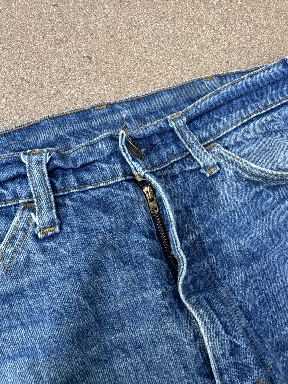 Levi's Vtg 70’s Levi’s 646 Orange Tab Bellbottom Flare Jeans 33x28 Size US 33 - 5 Thumbnail