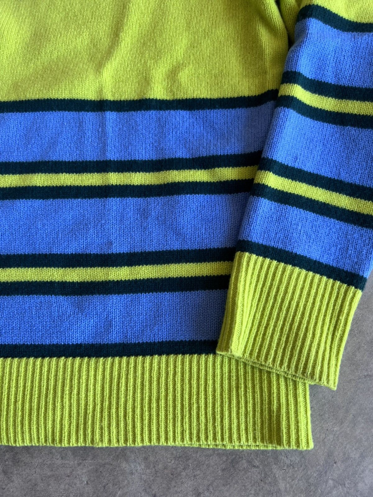 Acne Studios GREEN BLUE OVERSIZED STRIPE STRIPED SWEATER KNIT BLIE GREEN Size US L / EU 52-54 / 3 - 3 Thumbnail