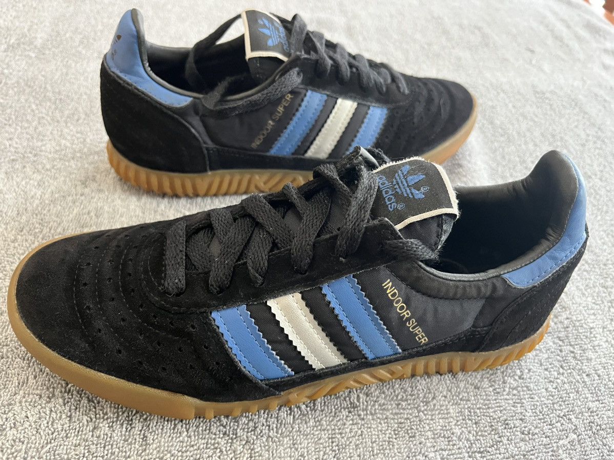Adidas ADIDAS INDOOR SUPER Black, Royal & matte Silver Size US 5 / EU 37 - 3 Thumbnail