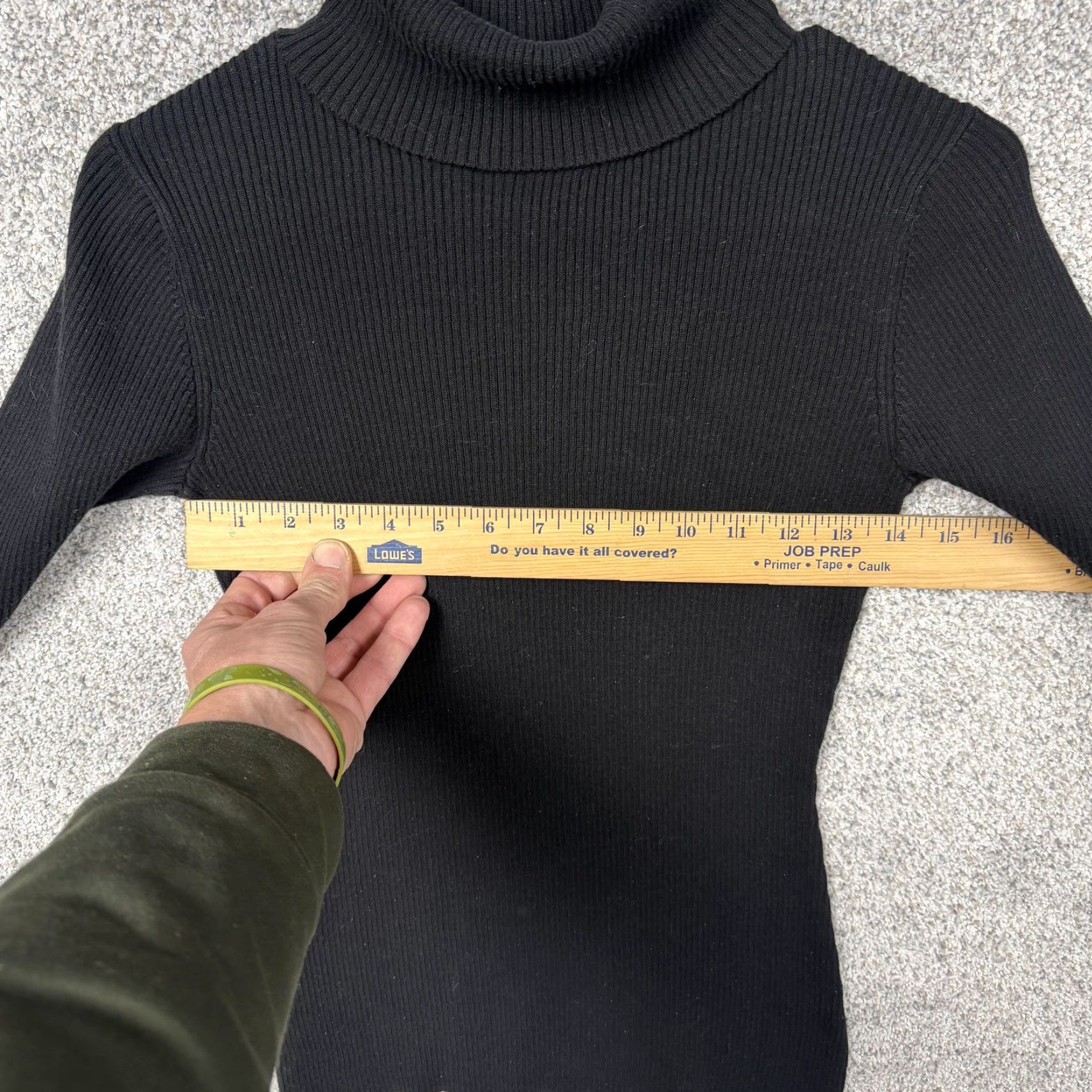 Vintage Relativity Black Turtleneck Sweater M Women Long Sleeve Knitted Pullover Office Capsule Minimalist Flat Ribbed Knit Size M / US 6-8 / IT 42-44 - 4 Thumbnail