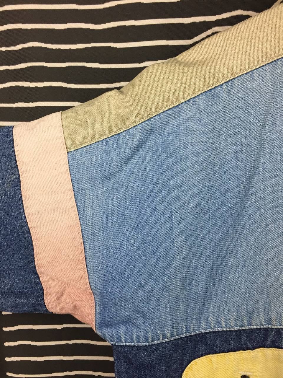 O'Neill Vtg 90s O'Neill Shower Colorblock Denim Bomber Jacket Size US M / EU 48-50 / 2 - 6 Thumbnail