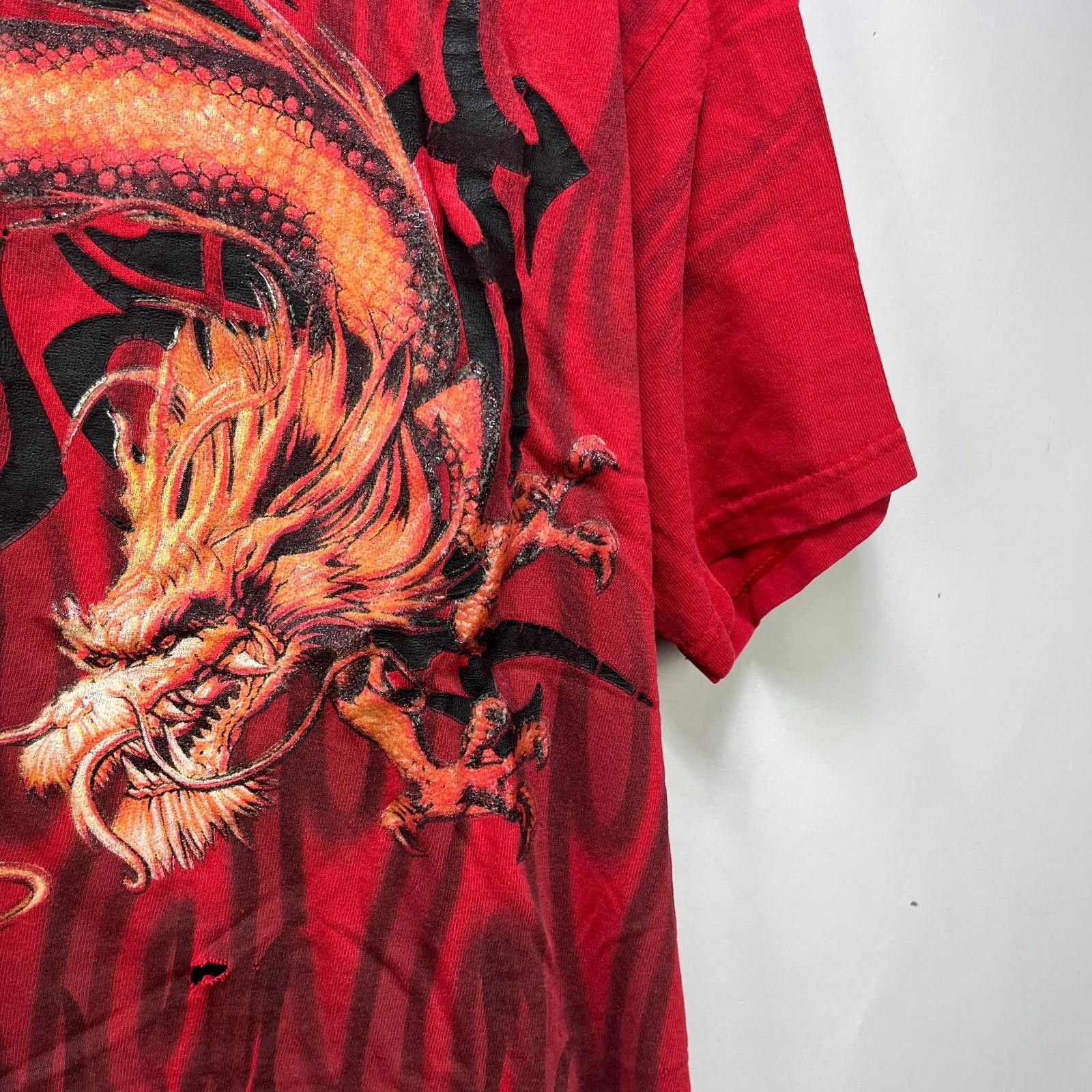 Vintage Vintage Dragon Flames Y2K JNCO Style T Shirt XL Size US XL / EU 56 / 4 - 4 Thumbnail