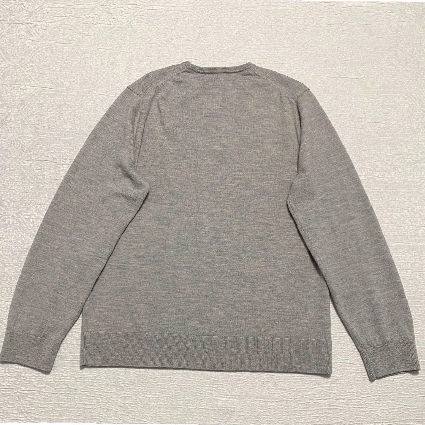 Vintage Fairlane Merino Wool Sweater Mens XXL Gray V-Neck Pullover Knit Shortened? Size US XXL / EU 58 / 5 - 4 Thumbnail