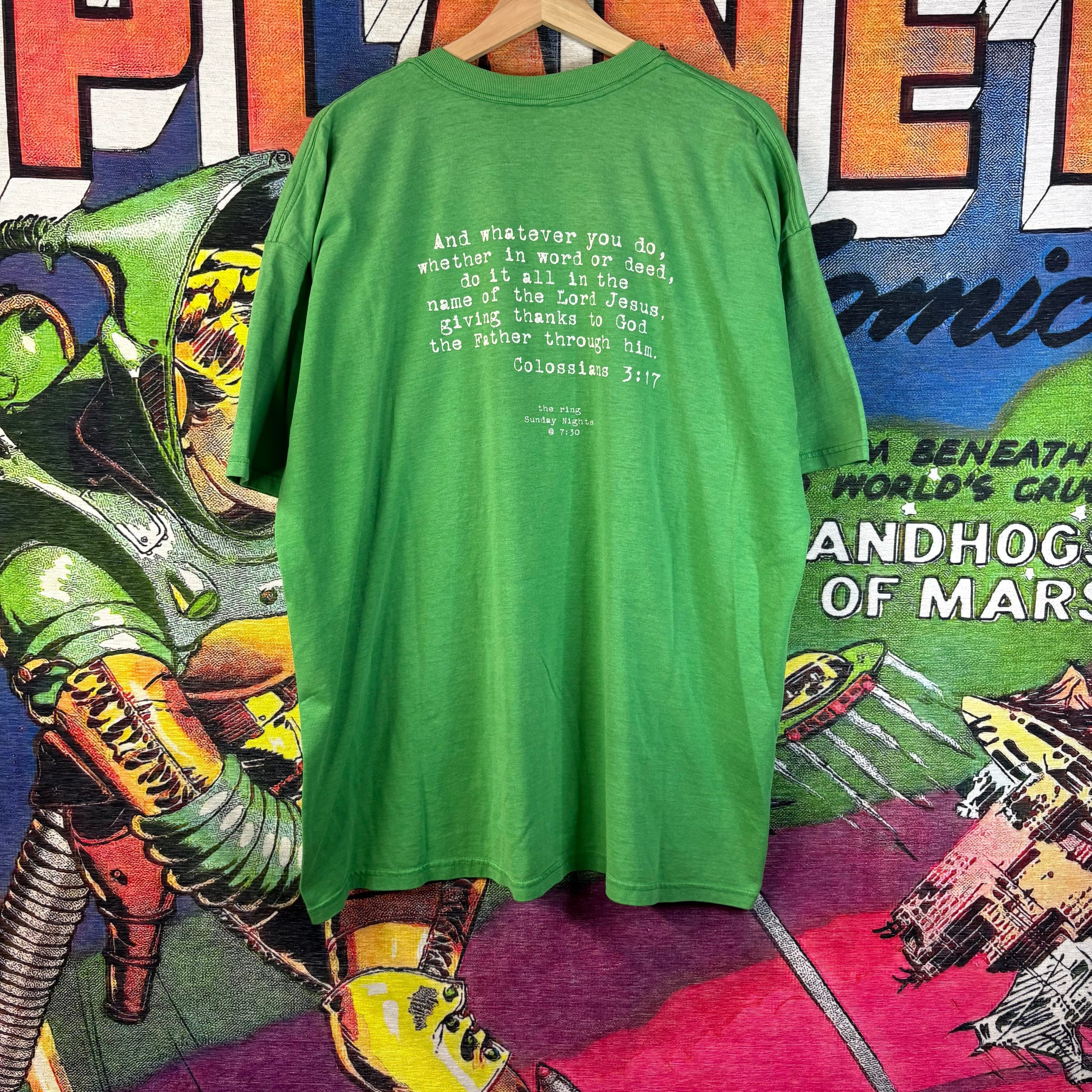 Vintage Y2K Jesus The Ring Tee Size 2XL Size US XXL / EU 58 / 5 - 3 Thumbnail