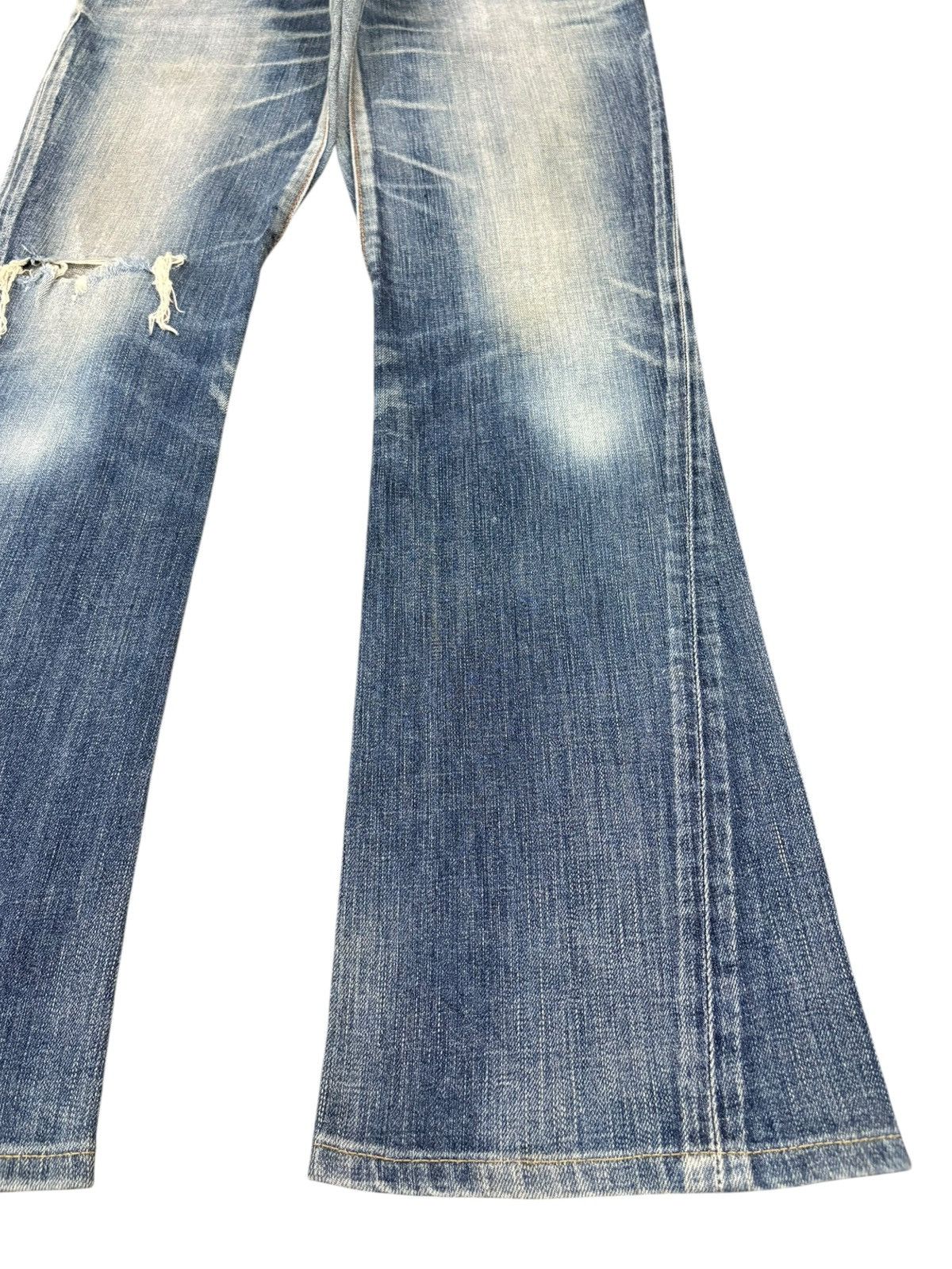 Edwin Vintage Edwin Blue Trip Buckle Back Spiral Flare Jeans Size US 30 / EU 46 - 7 Thumbnail