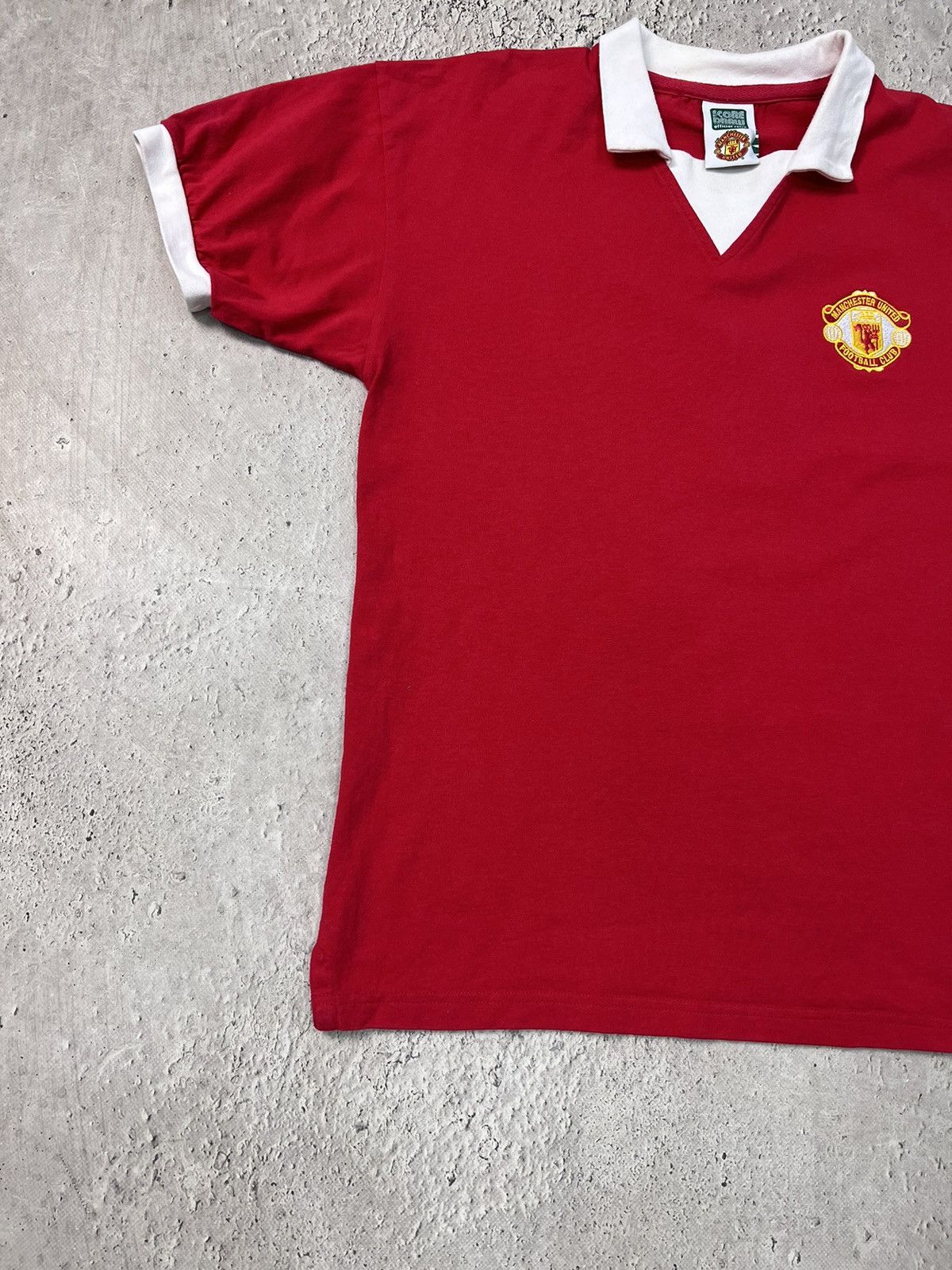 Vintage Manchester United score draw retro jersey 1977 Size US M / EU 48-50 / 2 - 2 Thumbnail