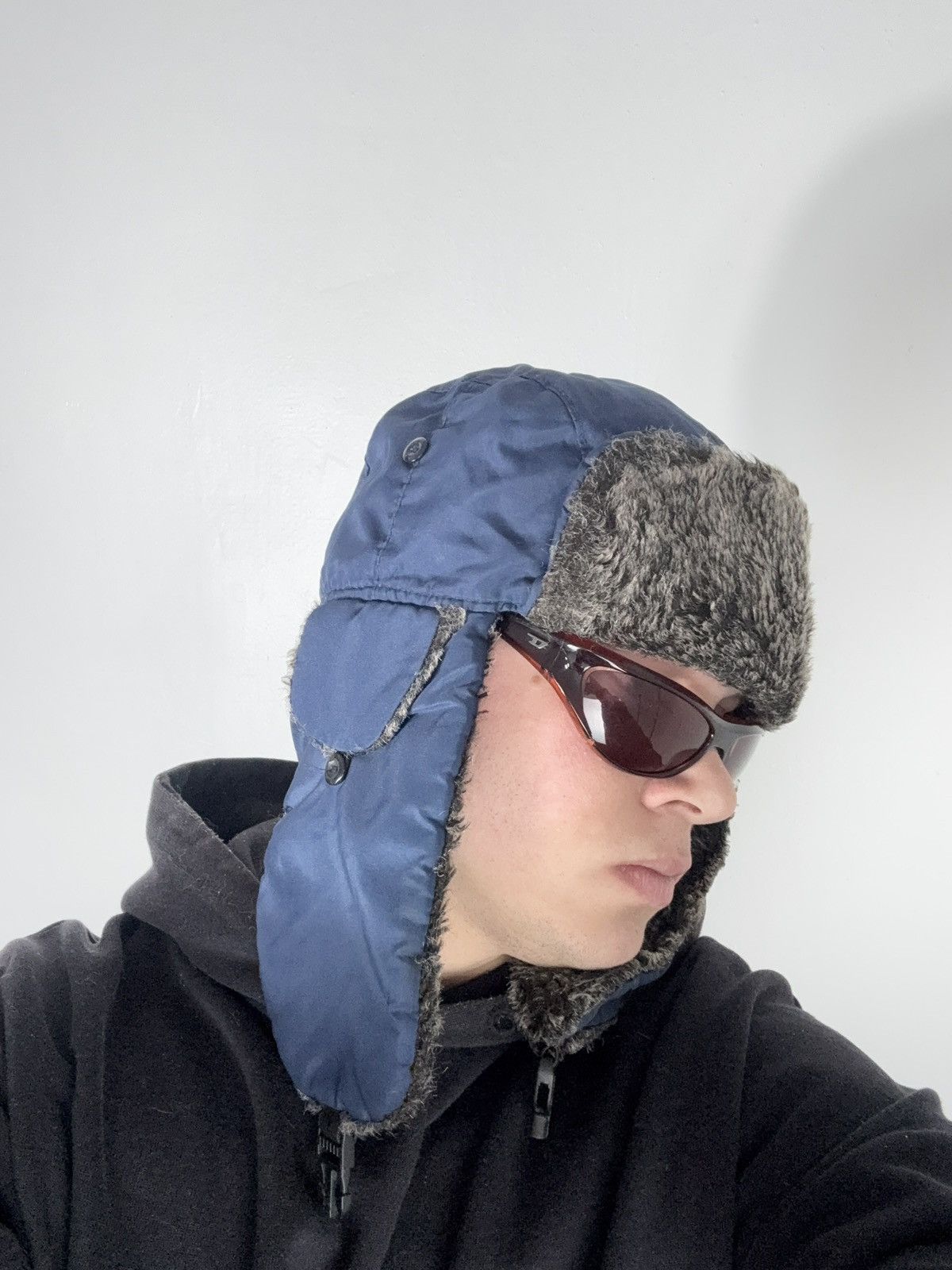 Le Grande Bleu (L.G.B.) Vintage Y2K Fuzzy Fur Ushanka Hat if six was nine LGB Style Size ONE SIZE - 10 Thumbnail