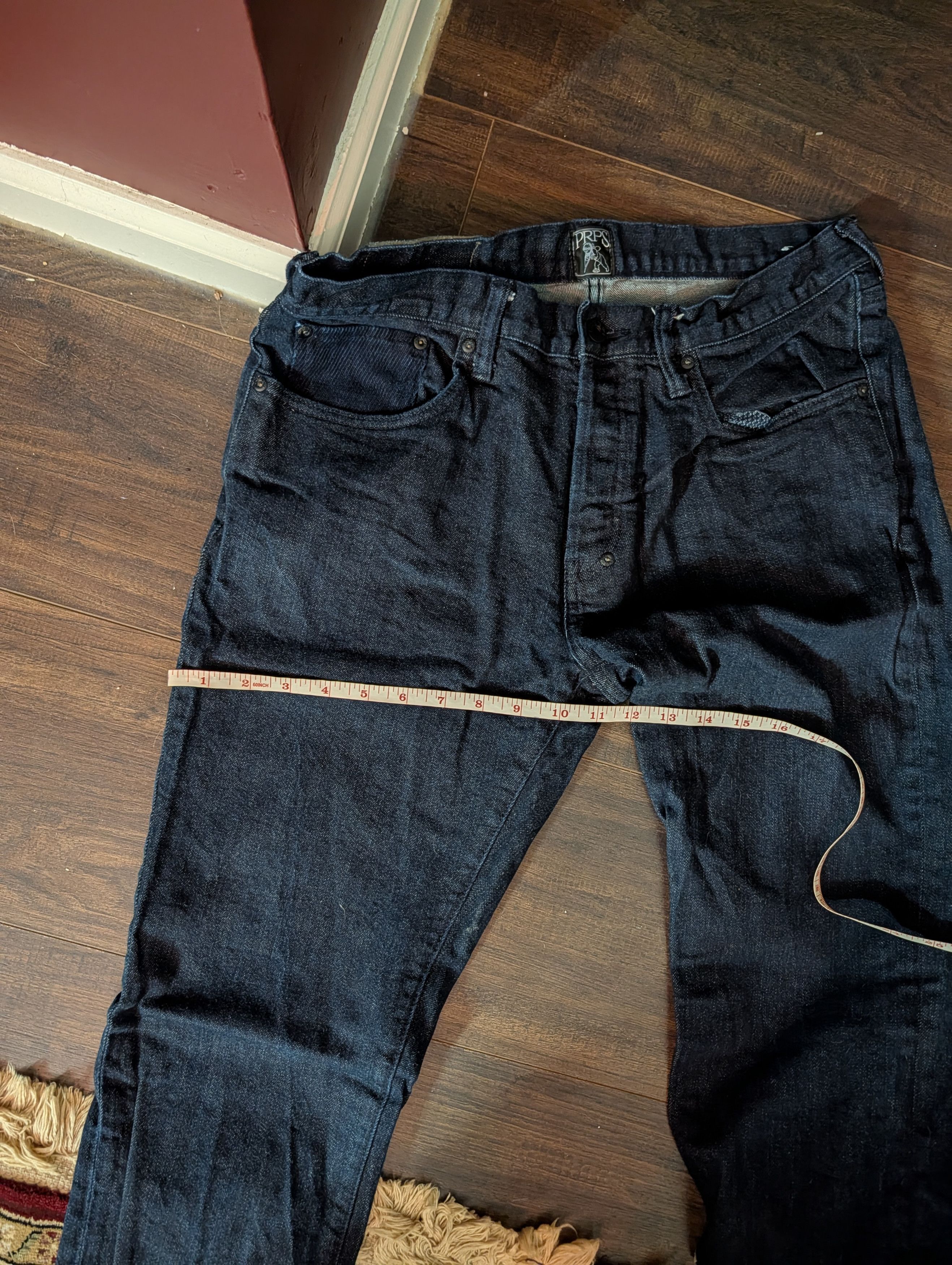 Prps Demon indigo corduroy boro patch blue denim slim jeans Size US 34 / EU 50 - 16 Thumbnail