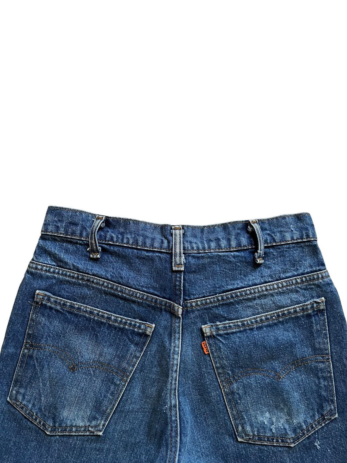 Levi's × Levi's Vintage Clothing Vintage 80s Levis 646 Orange Tab Distressed Shorts Jeans Size 29" - 10 Thumbnail