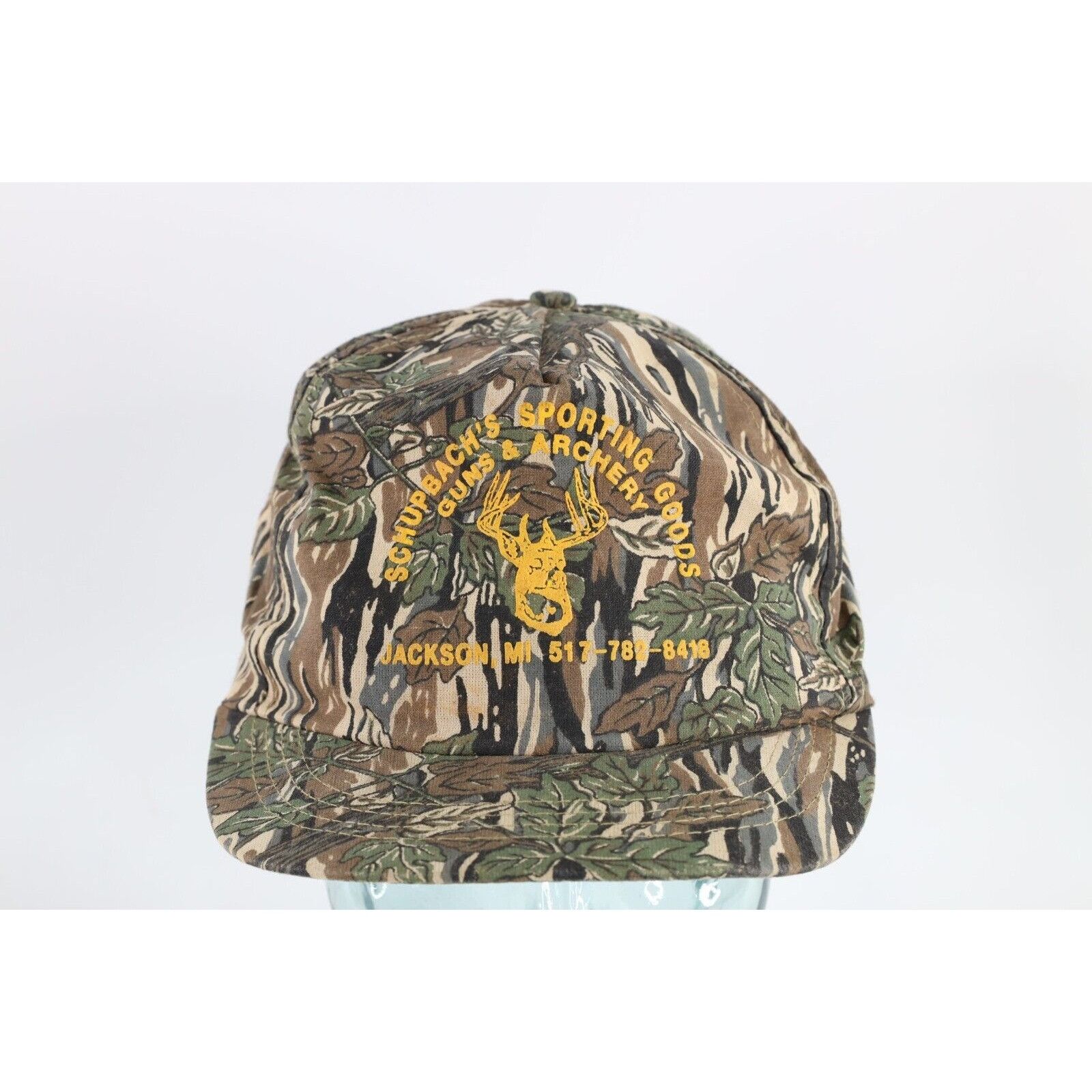 image of Vintage 80's Gun And Archery Deer Buck Camouflage Hat, Men's