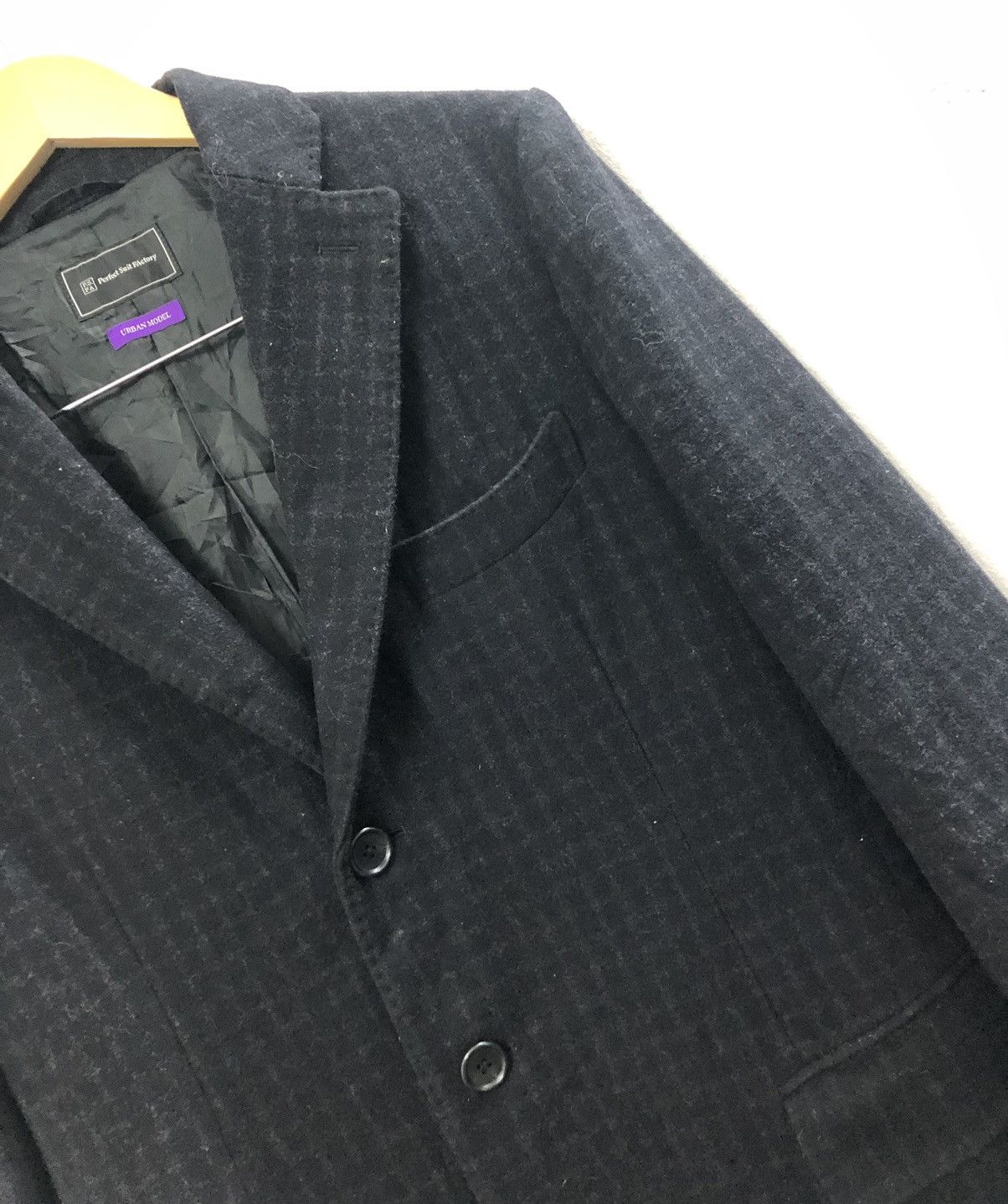 Other Vintage Carreman Wool&Cashmere Checkered Trench Coat Jacket Size 38R - 8 Thumbnail