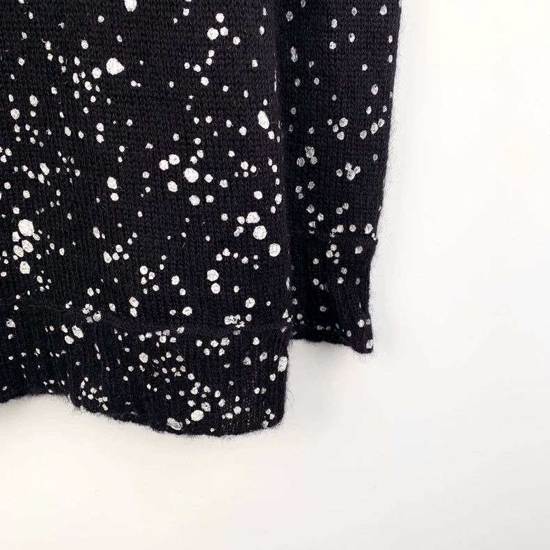 Fendi FENDI Black star mohair crewneck long-sleeve knit sweater Size XS / US 0-2 / IT 36-38 - 4 Thumbnail