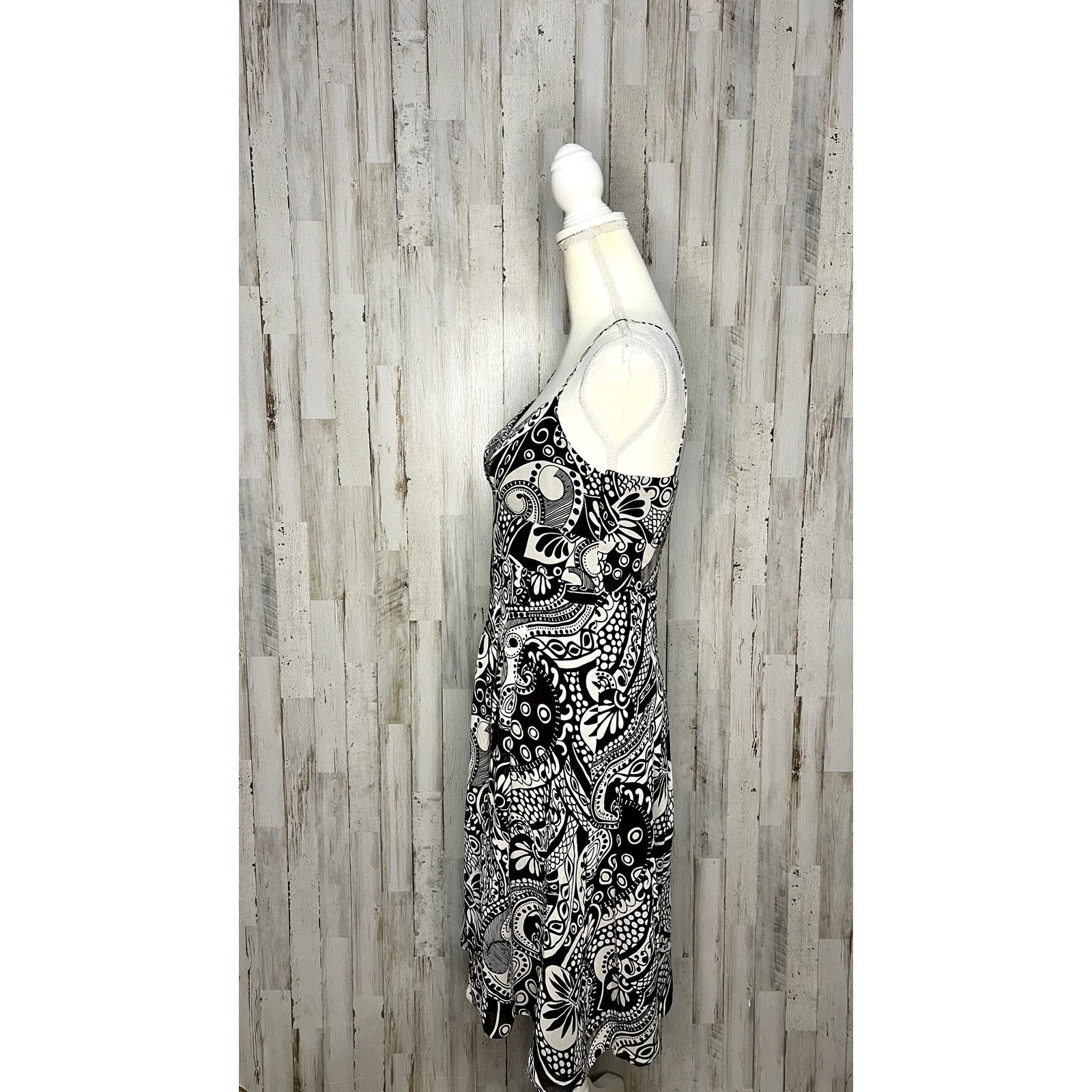 Ann Taylor Ann Taylor Women's Size 4 Brown Paisley Sleeveless Dress Size S / US 4 / IT 40 - 5 Thumbnail