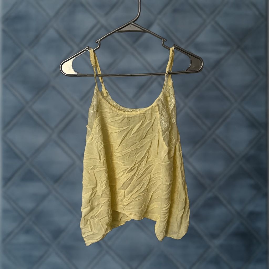 Free People Free People Camisole Tank Yellow S Women Sleeveless Square Neck Strappy Top Shirt? Size S / US 4 / IT 40 - 1 Thumbnail