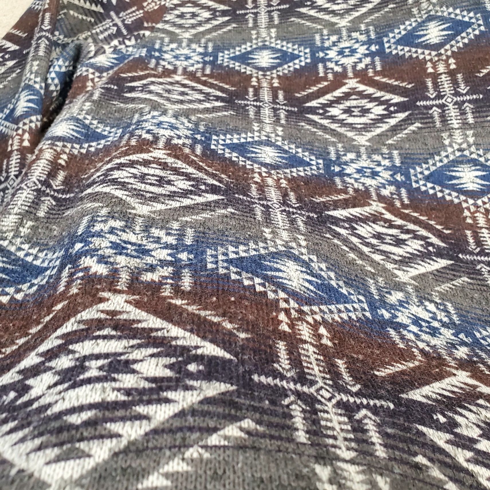 Ariat Ariat Sweater Mens XL Brown Aztec Geometric Mock Neck Pullover Long Sleeve Casual Winter Fall Sport Outdoor Size US XL / EU 56 / 4 - 5 Thumbnail