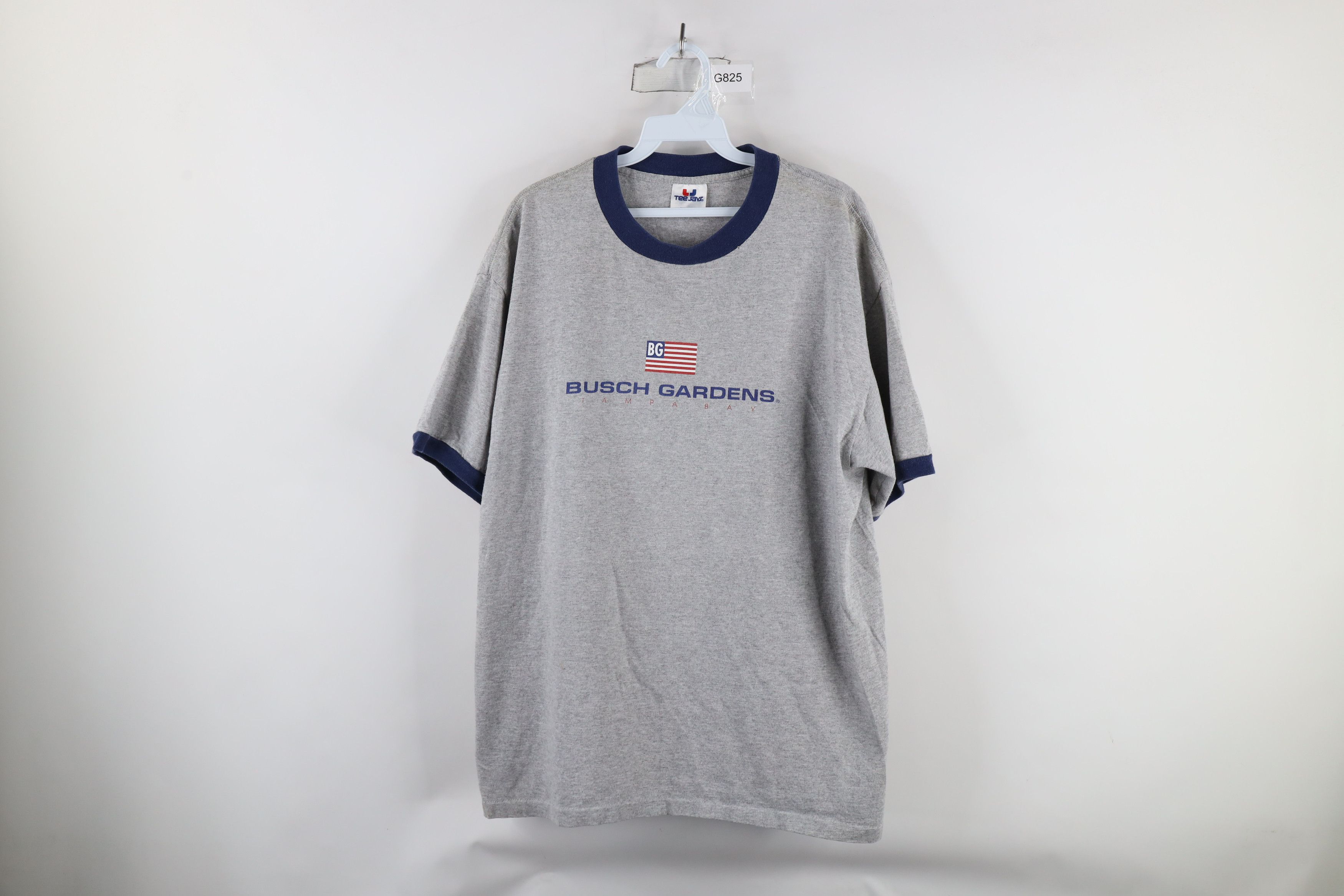 Vintage Vintage 90s Gardens Tampa Bay Short Sleeve Ringer T-Shirt US Size US XL / EU 56 / 4 - 1 Thumbnail