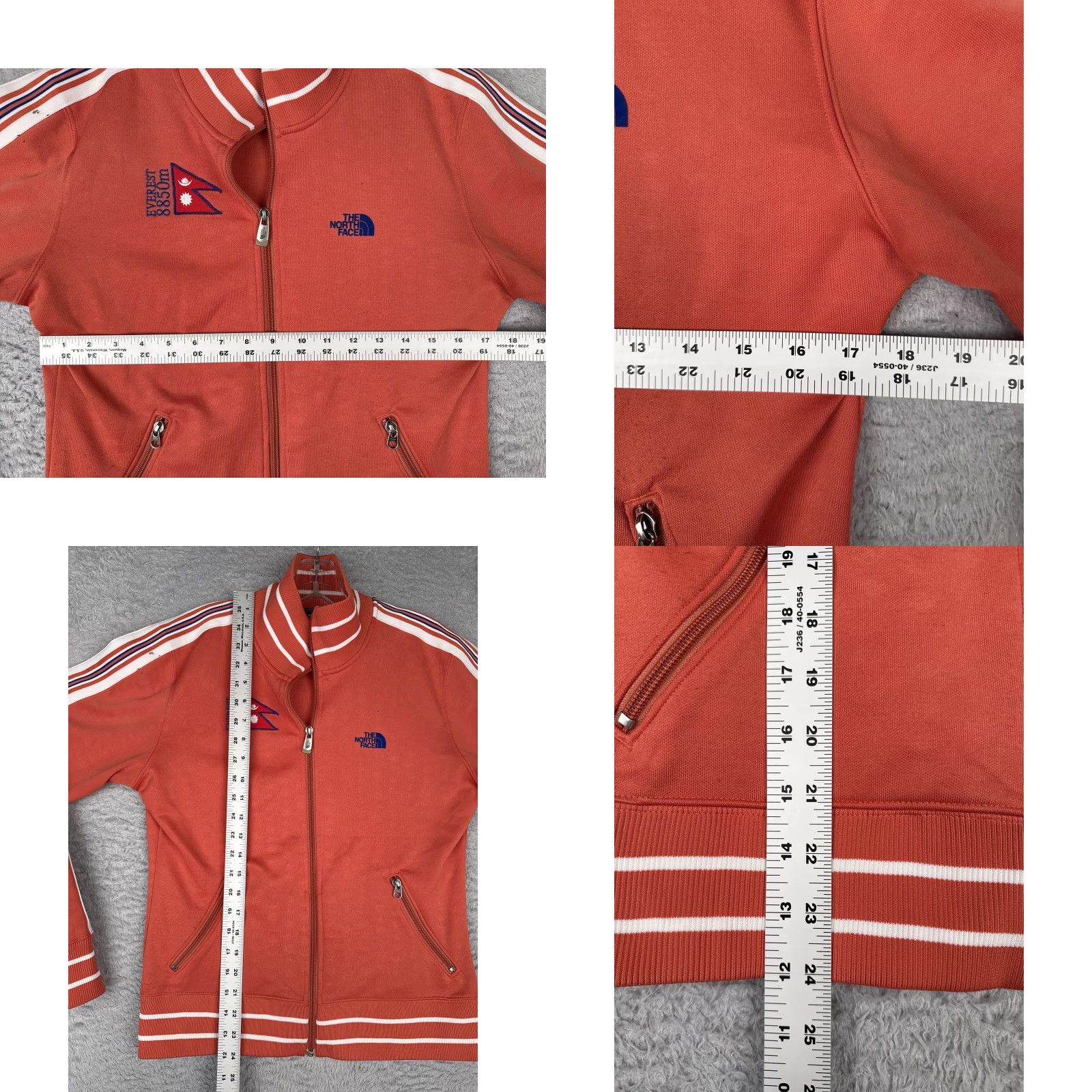 The North Face The North Face Jacket Womens Large Orange A5 Series Everest 8850m Track Striped Size L / US 10 / IT 46 - 8 Thumbnail