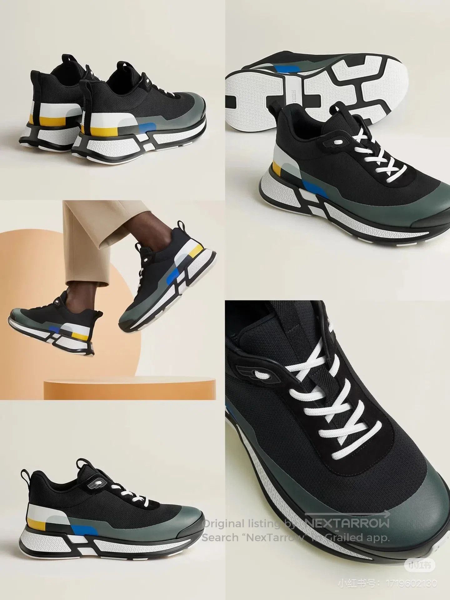 Hermes Hermes Iron Black Gray Dad Shoes. Size US 9 / EU 42 - 8 Thumbnail