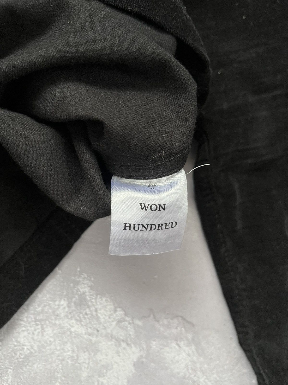 Won Hundred Won Hundred Jeremy Velvet 1 Jacket Black 52 Big Logo 1981 Size US L / EU 52-54 / 3 - 7 Thumbnail