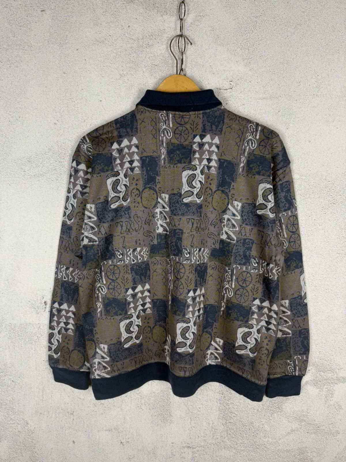 Vintage Vintage 90s Sunbird Abstract Pattern Polo Sweater Crewneck Size US S / EU 44-46 / 1 - 2 Thumbnail