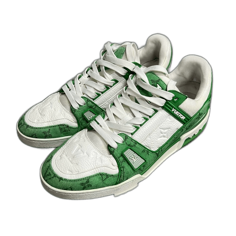 Louis Vuitton White Green Trainers Fashion Shoes