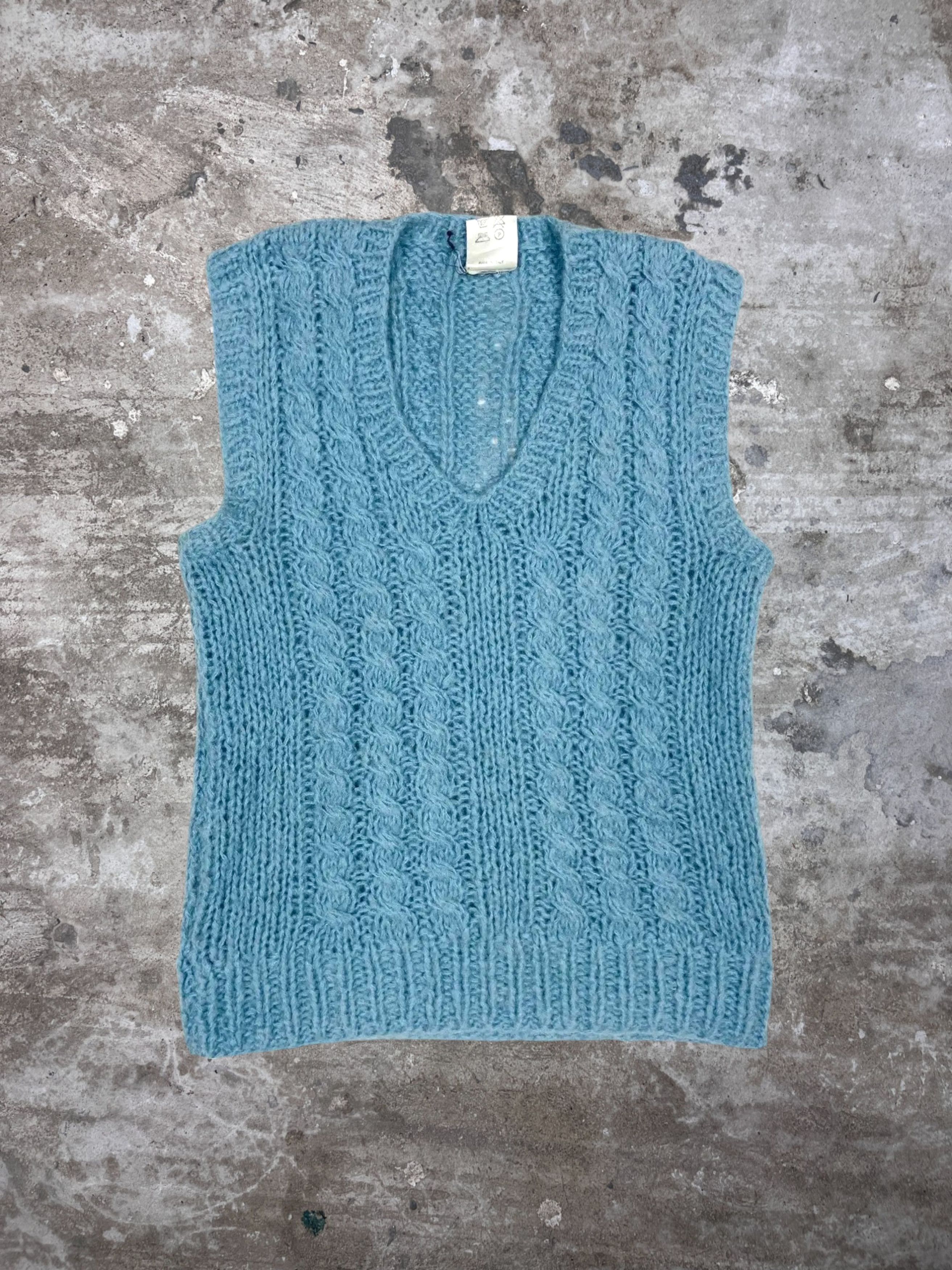 Vintage 90s CUTE BABY BLUE KNITTED WOOL STUDIO MILANO VEST - № 1103 Size US L / EU 52-54 / 3 - 1 Thumbnail