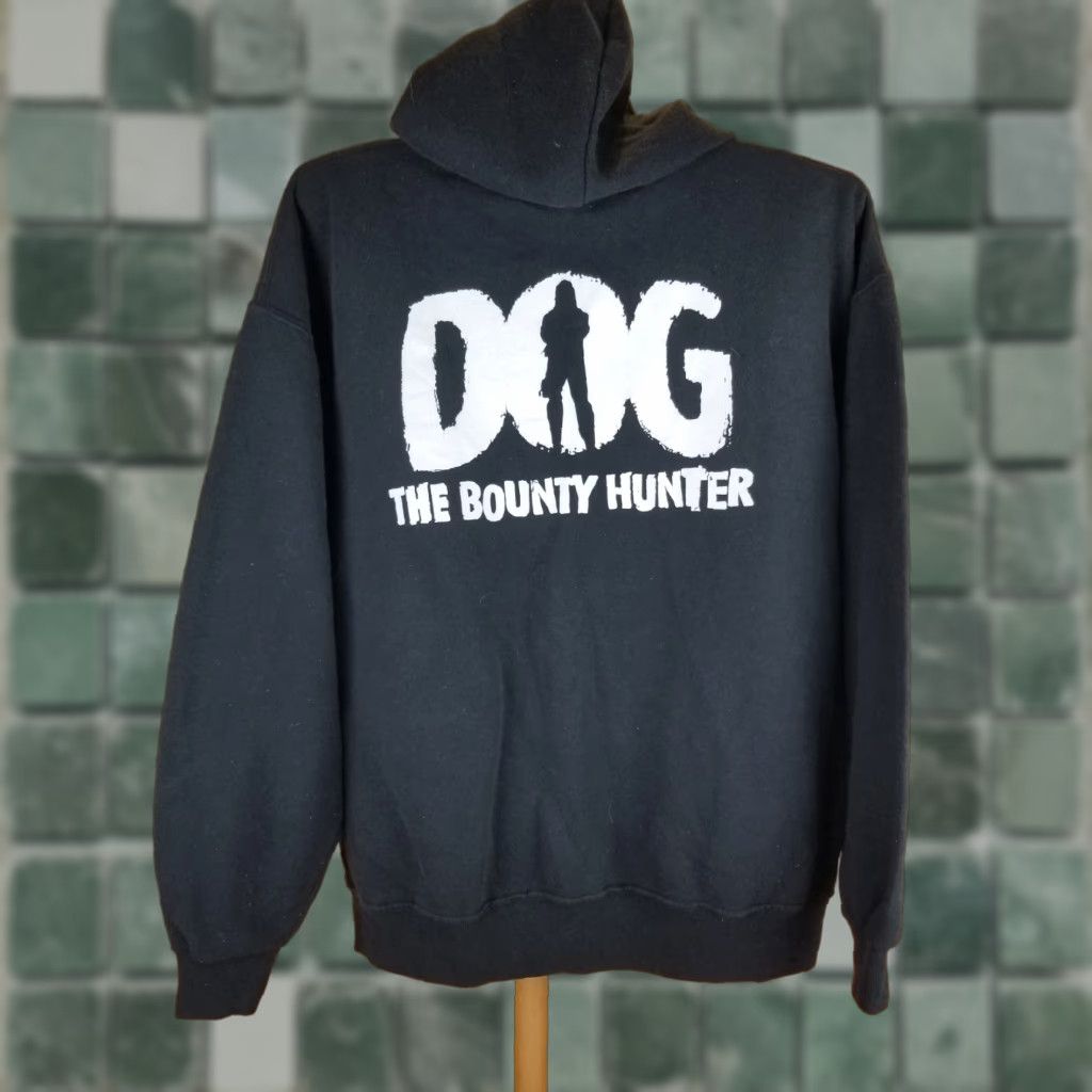 Hunter VINTAGE Y2K DOG THE BOUNTY HUNTER TV SHOW FULL ZIP UP BLACK HOODIE SZ LARGE Hoodie Men 23 INCH 23 INCH 23 INCH 28 INCH Black Size US L / EU 52-54 / 3 - 1 Thumbnail